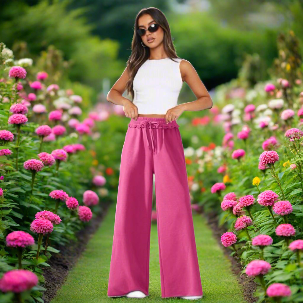 High Waist Wide Leg Pants