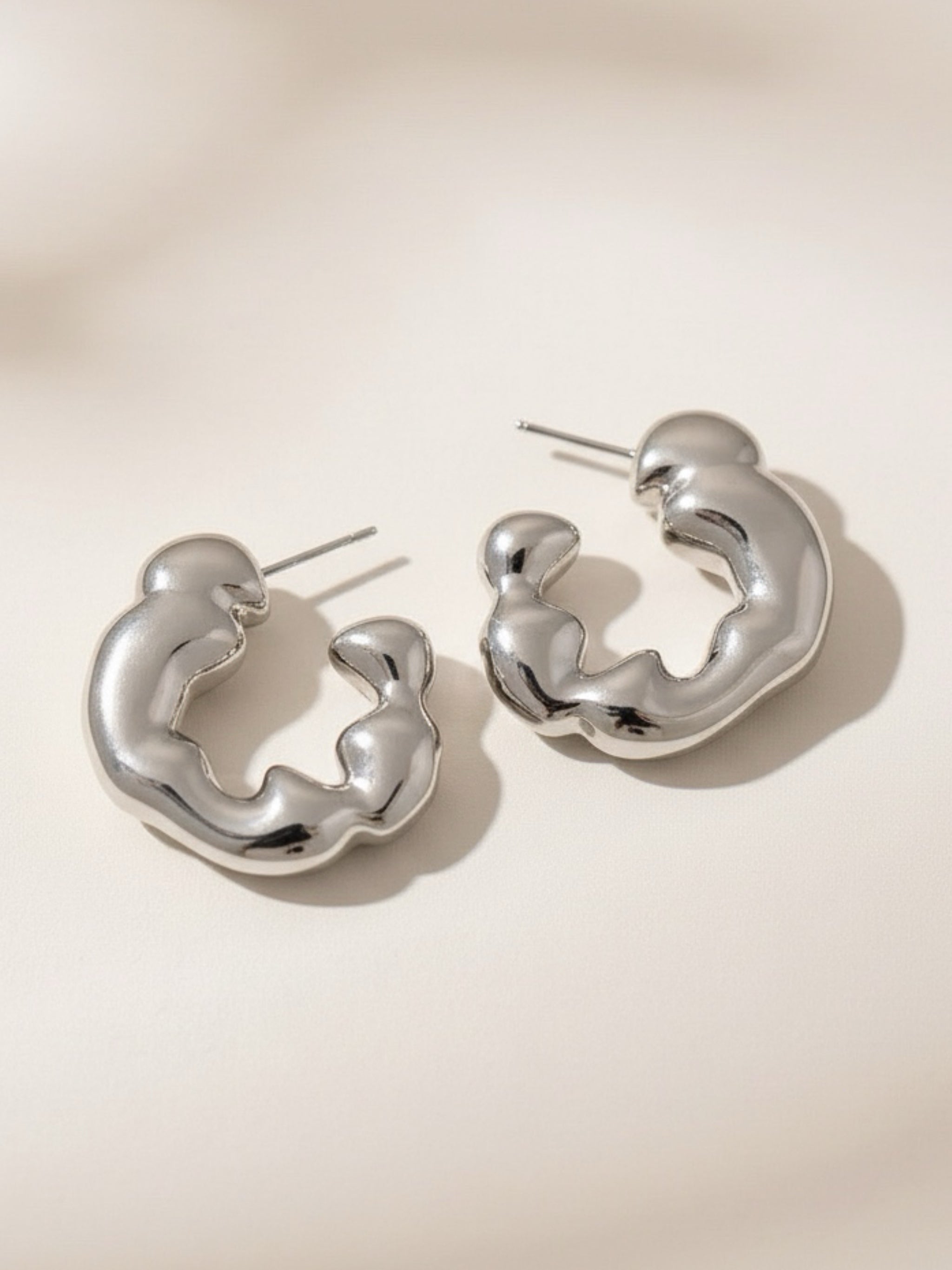 Stainless Steel C-Hoop Earrings
