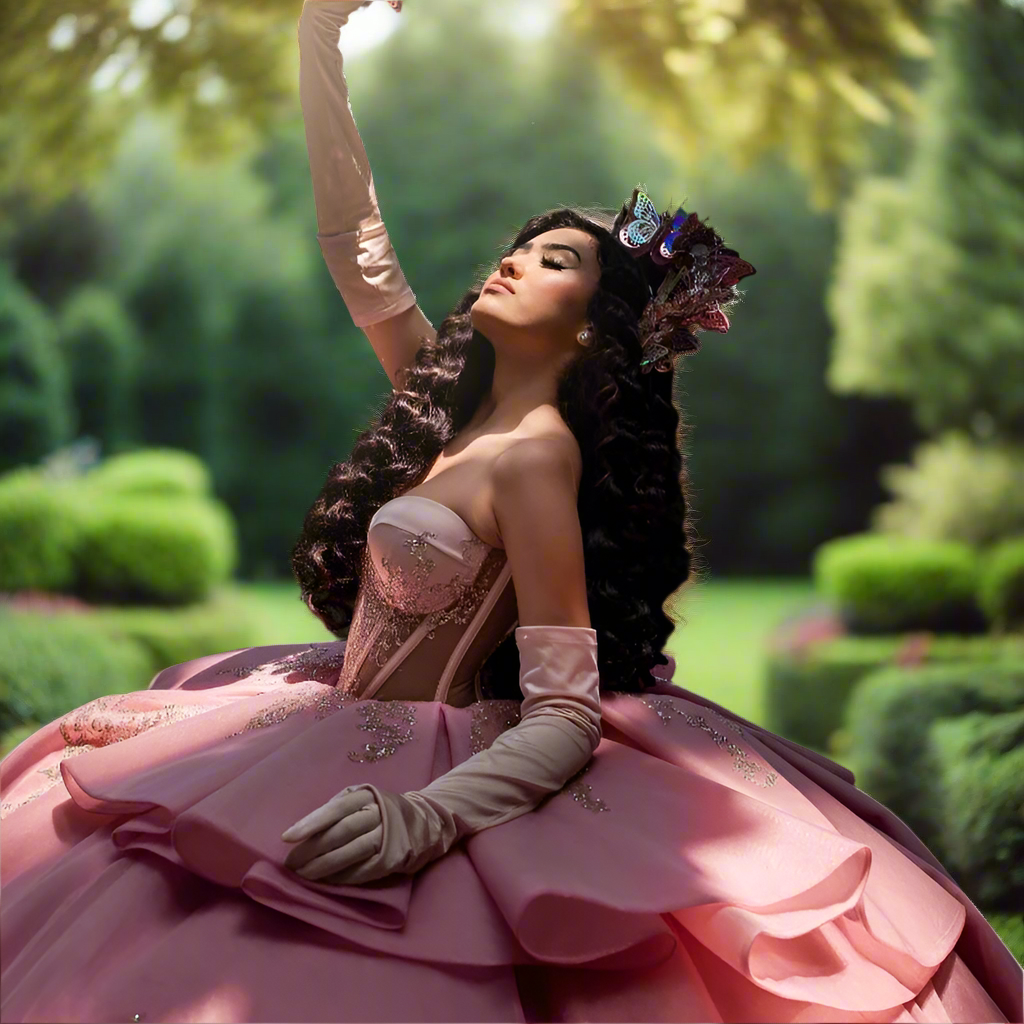 Pink Off The Shoulder Quinceanera Dress with Lace Appliques
