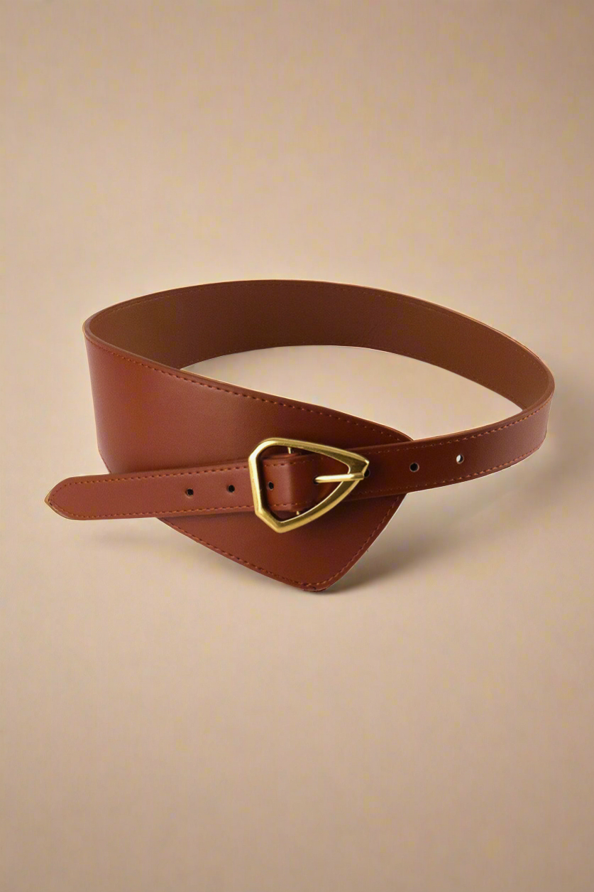 Irregular Vegan Leather Belt