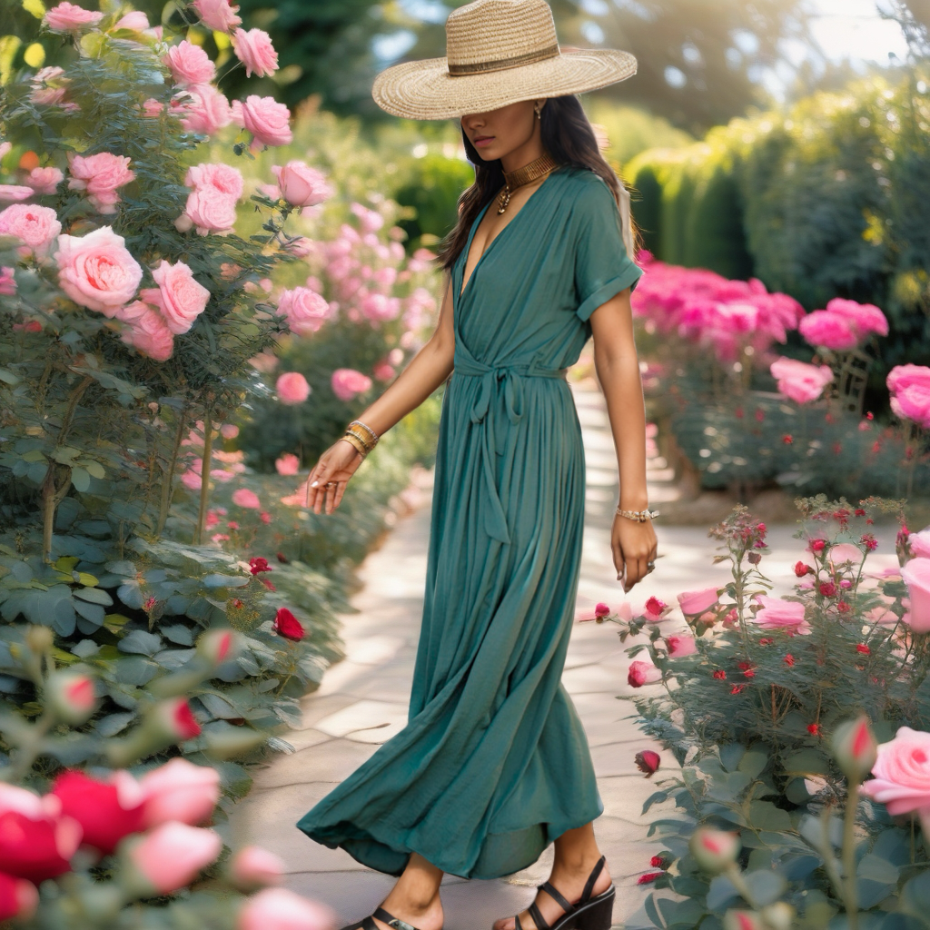 Tie Waist Short Sleeve Teal Dress