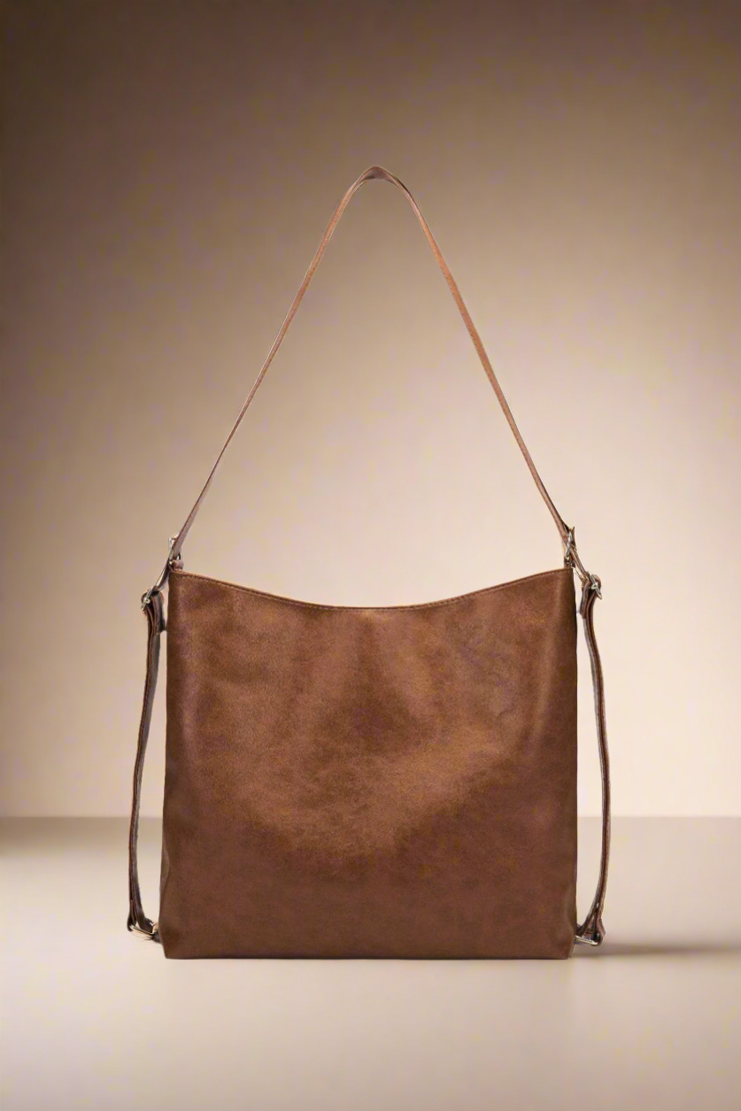 Large Vegan Leather Crossbody Bag