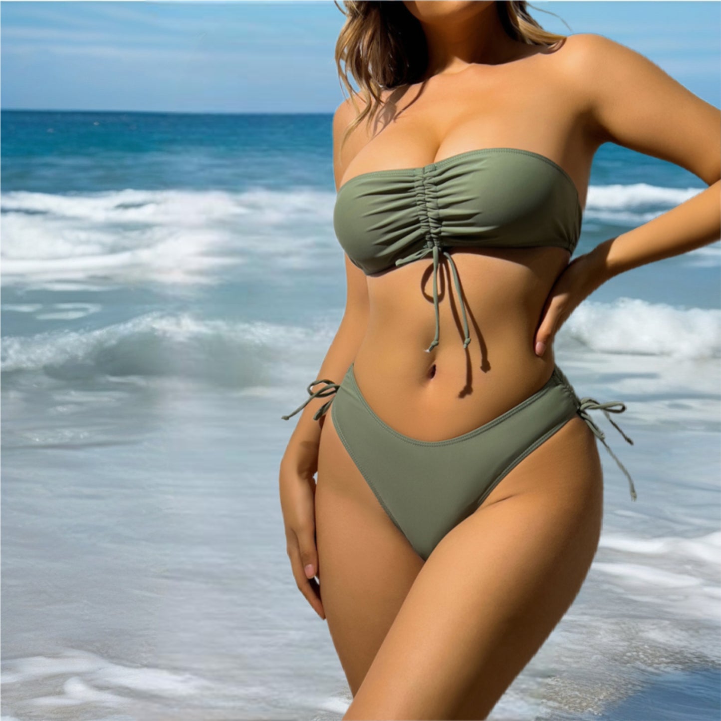 Strapless Ruched Bikini