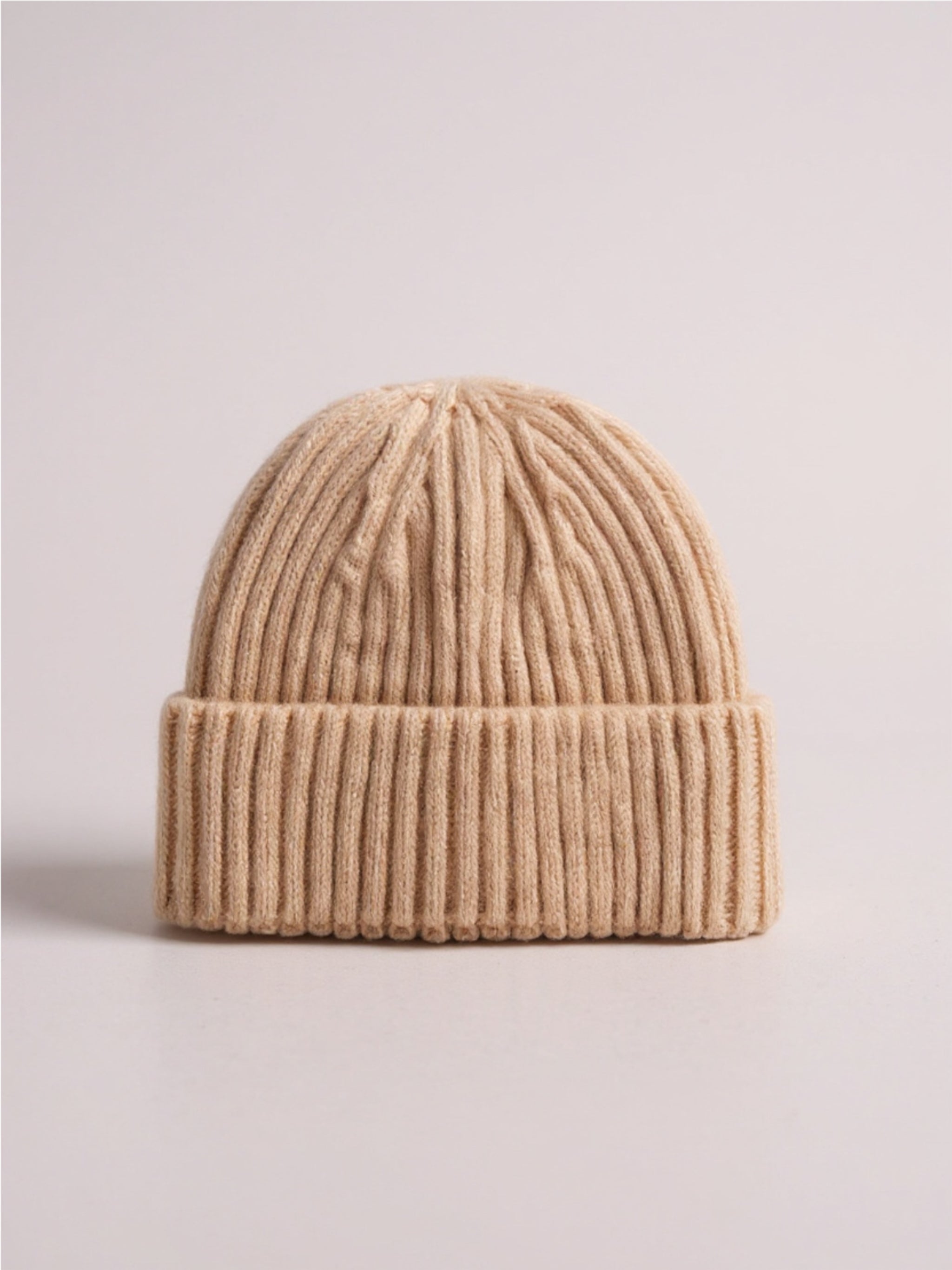 Rib-Knit Cuff Beanie