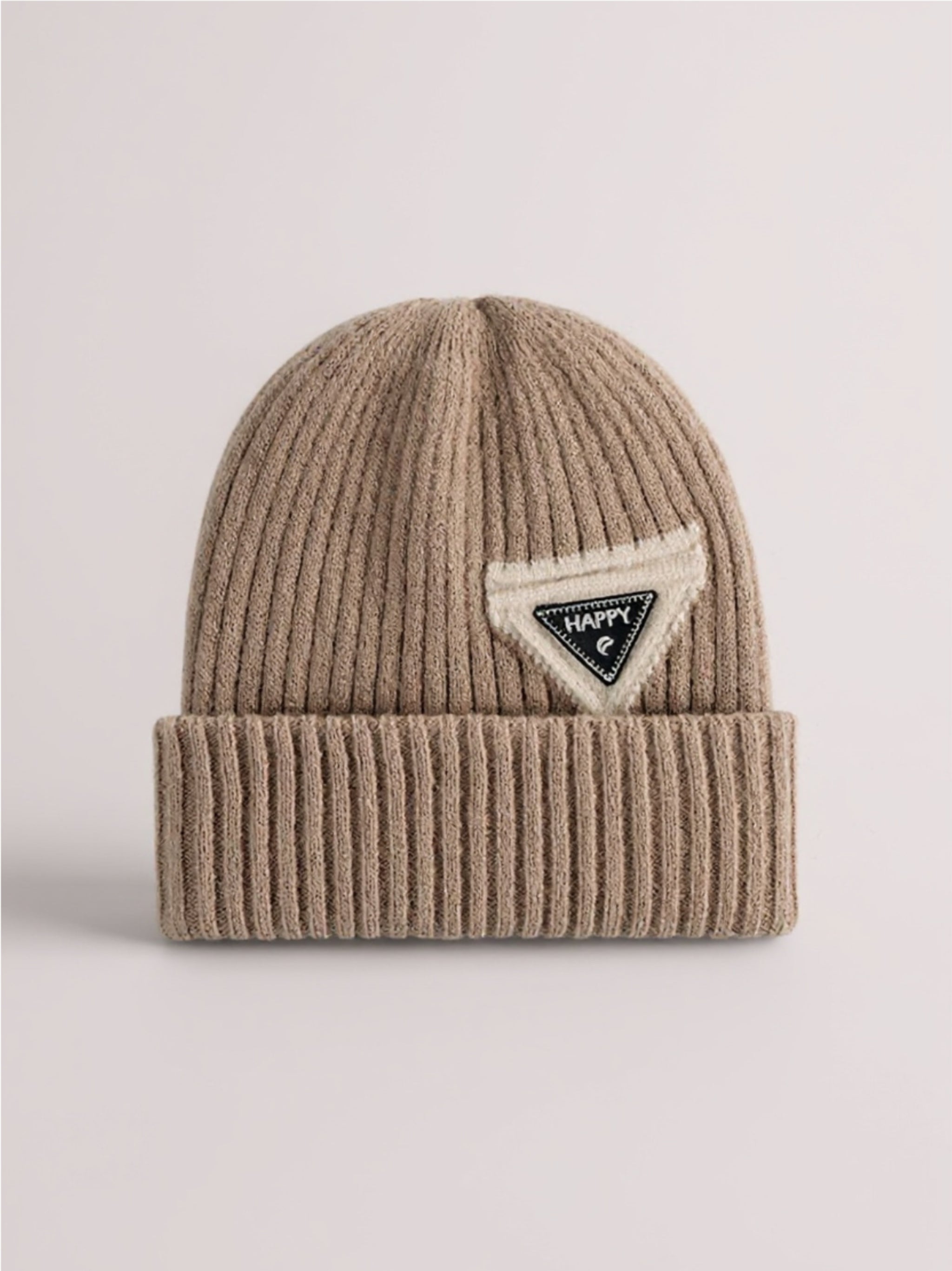 HAPPY Contrast Beanie
