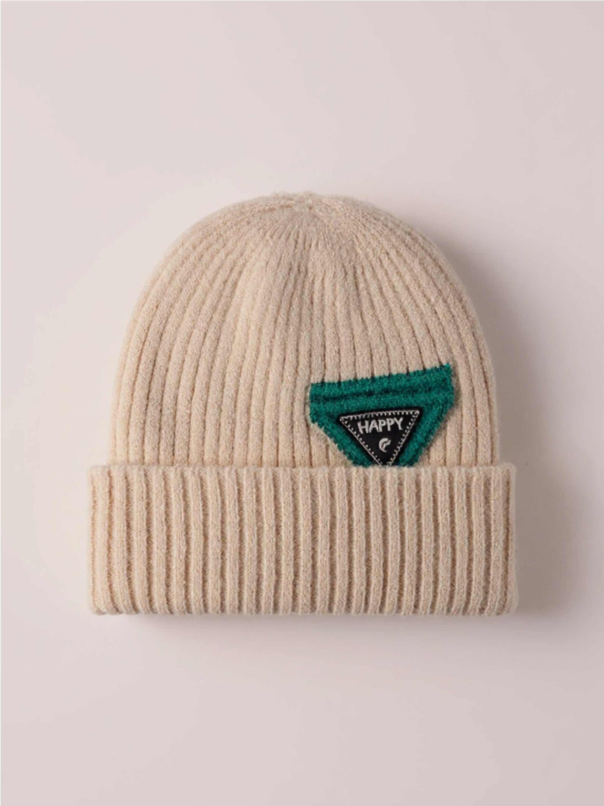 HAPPY Contrast Beanie