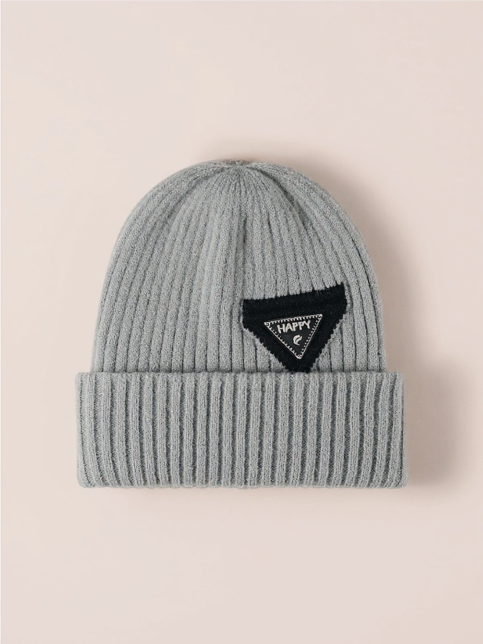 HAPPY Contrast Beanie