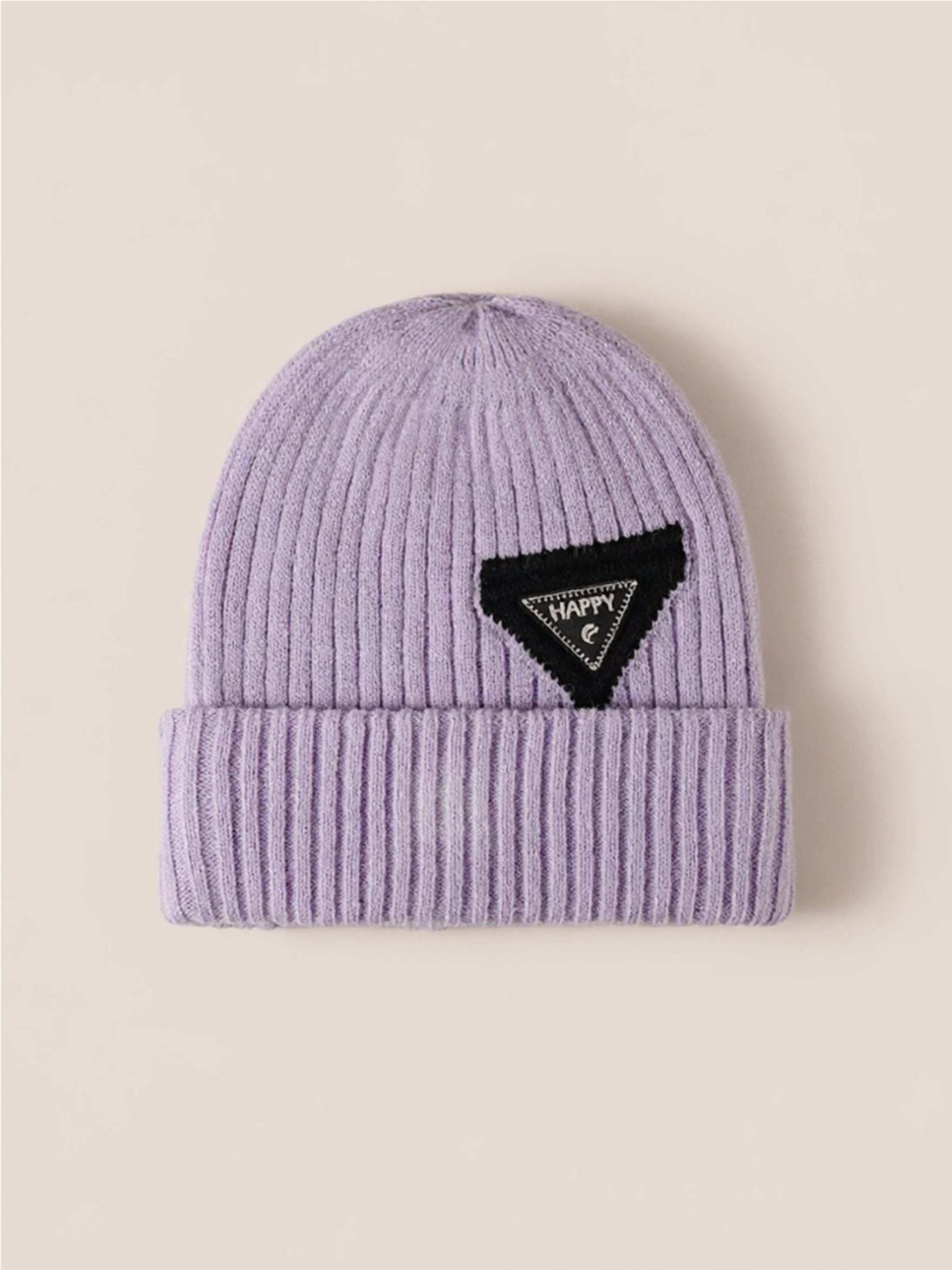 HAPPY Contrast Beanie