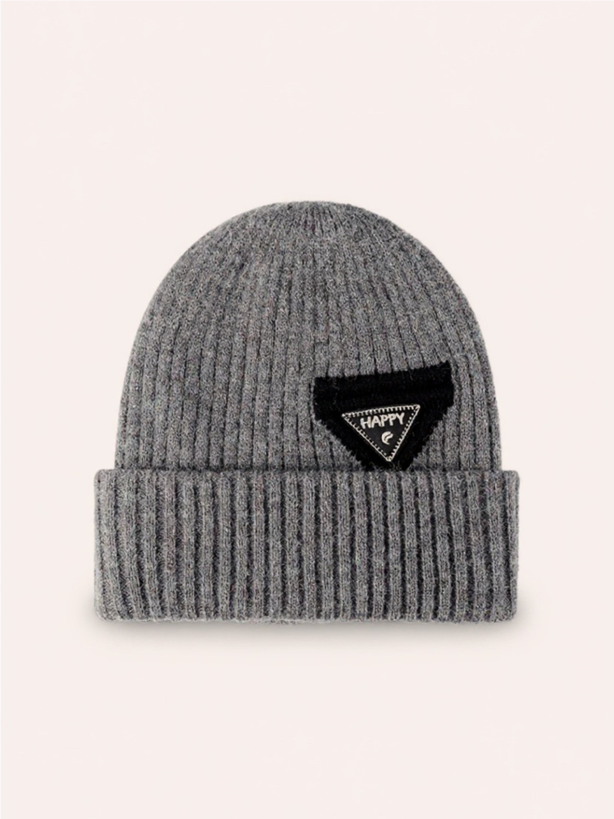 HAPPY Contrast Beanie