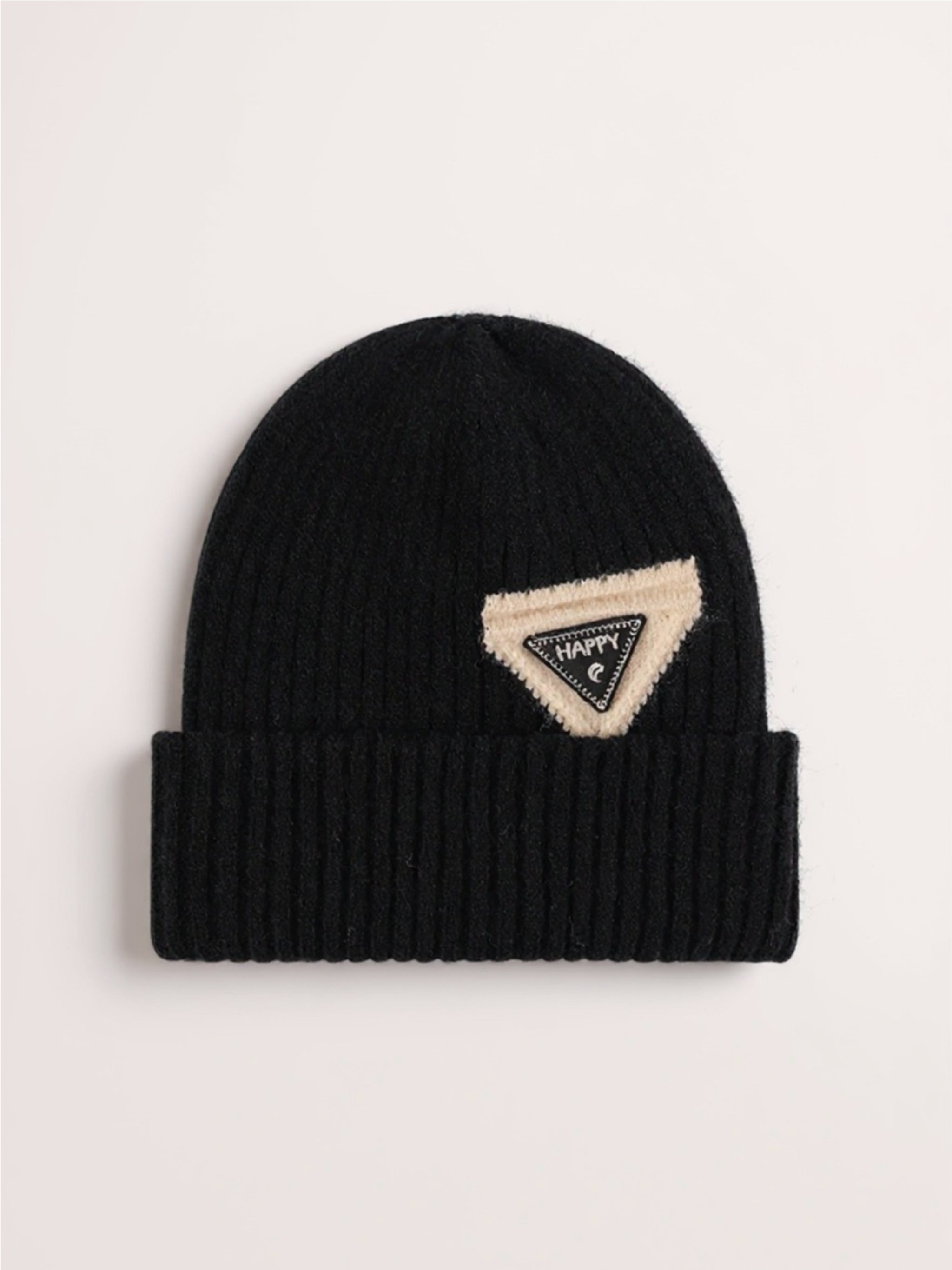 HAPPY Contrast Beanie