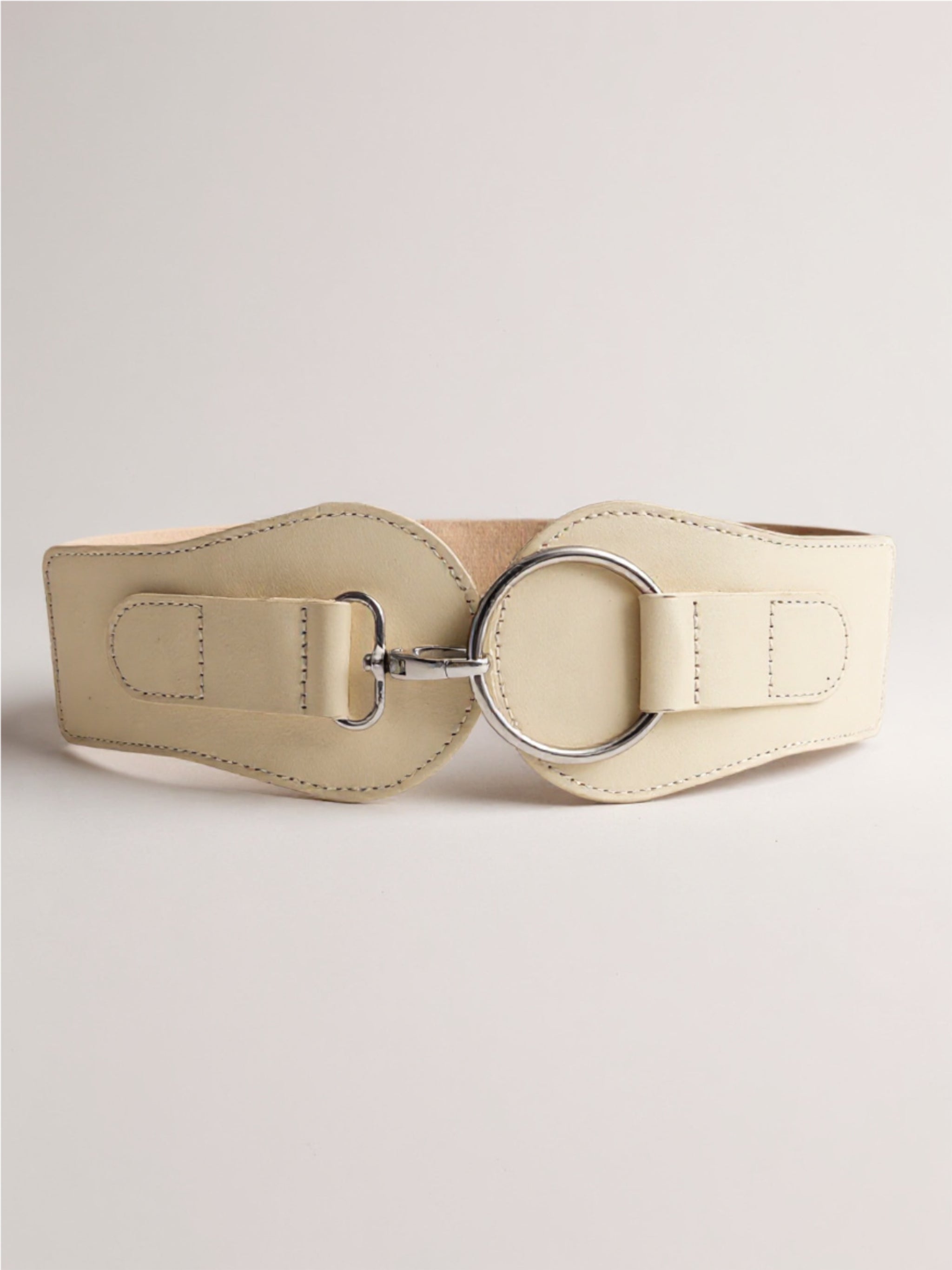 Vegan Leather Elastic Wide Belt
