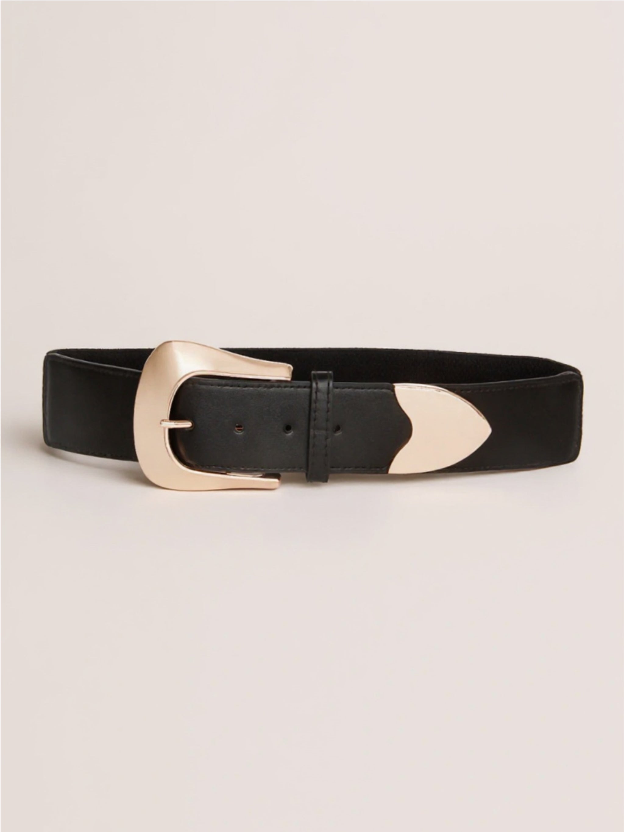 Elastic Wide Vegan Leather Belt