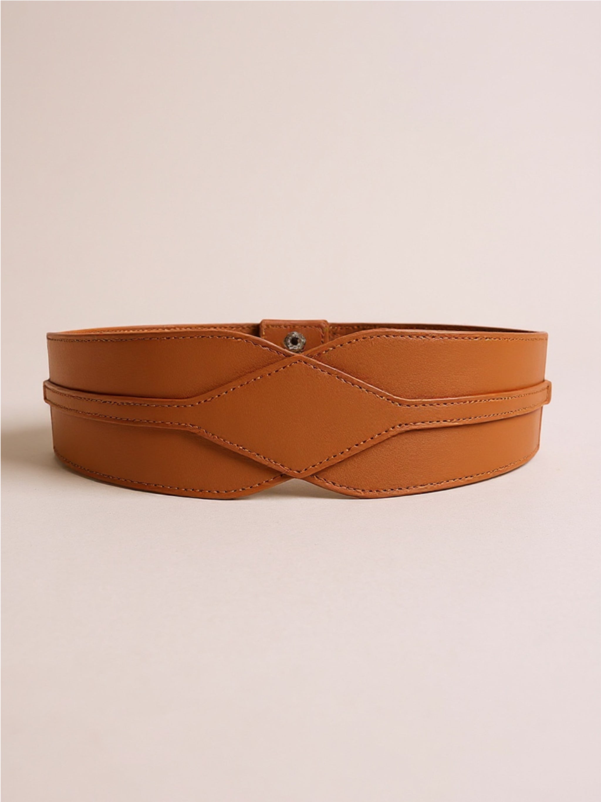 Elastic Wide vegan leather Belt