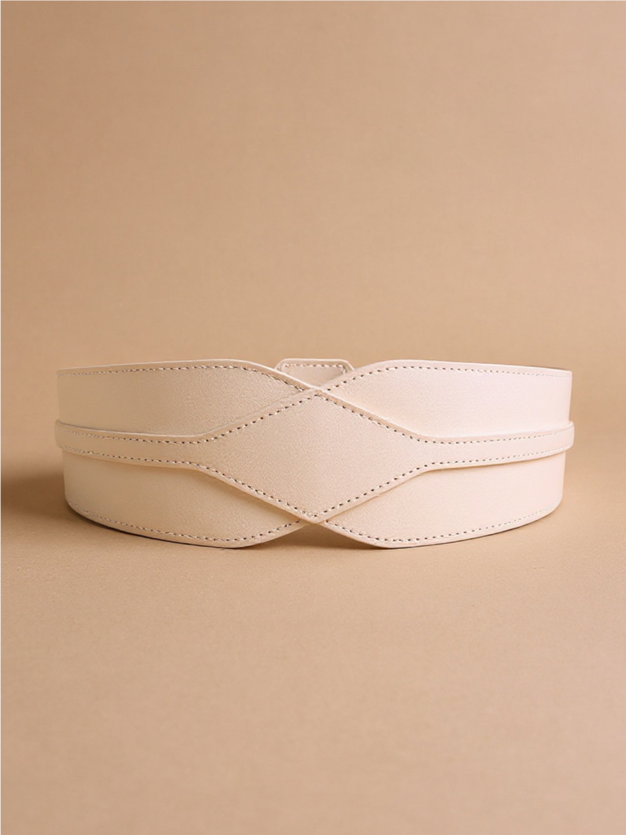 Elastic Wide vegan leather Belt