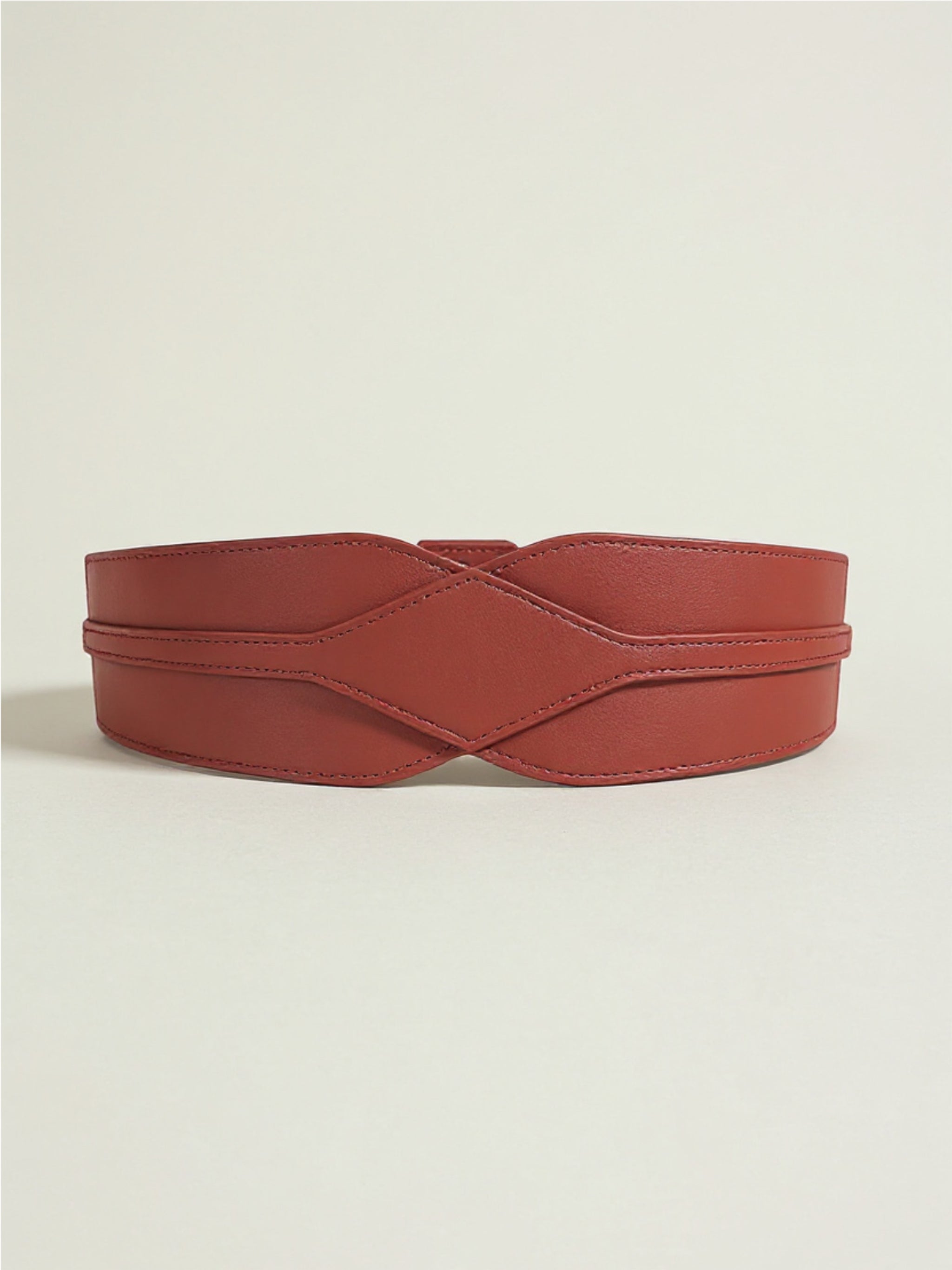 Elastic Wide vegan leather Belt