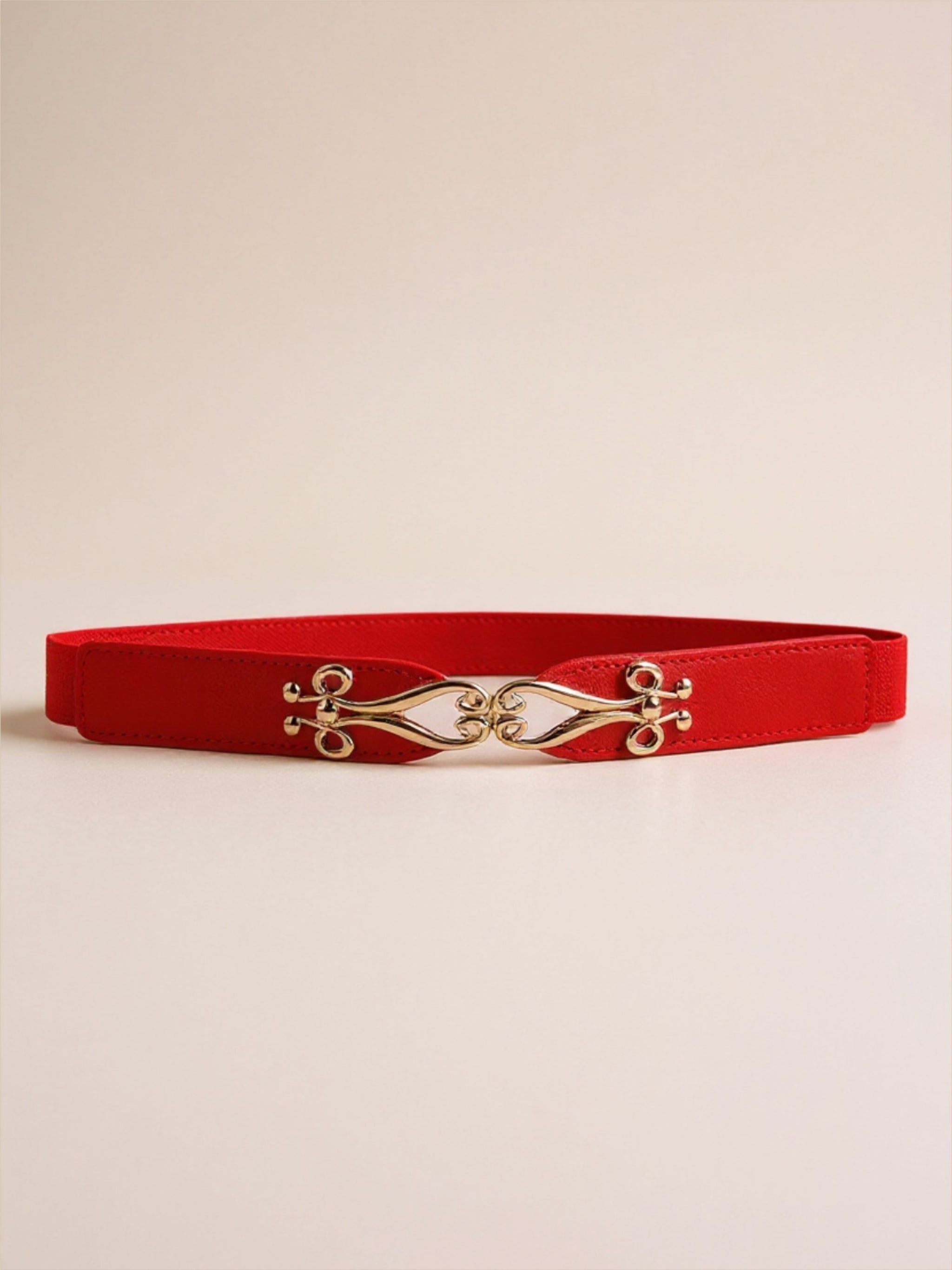 Gold Buckle Elastic Belt