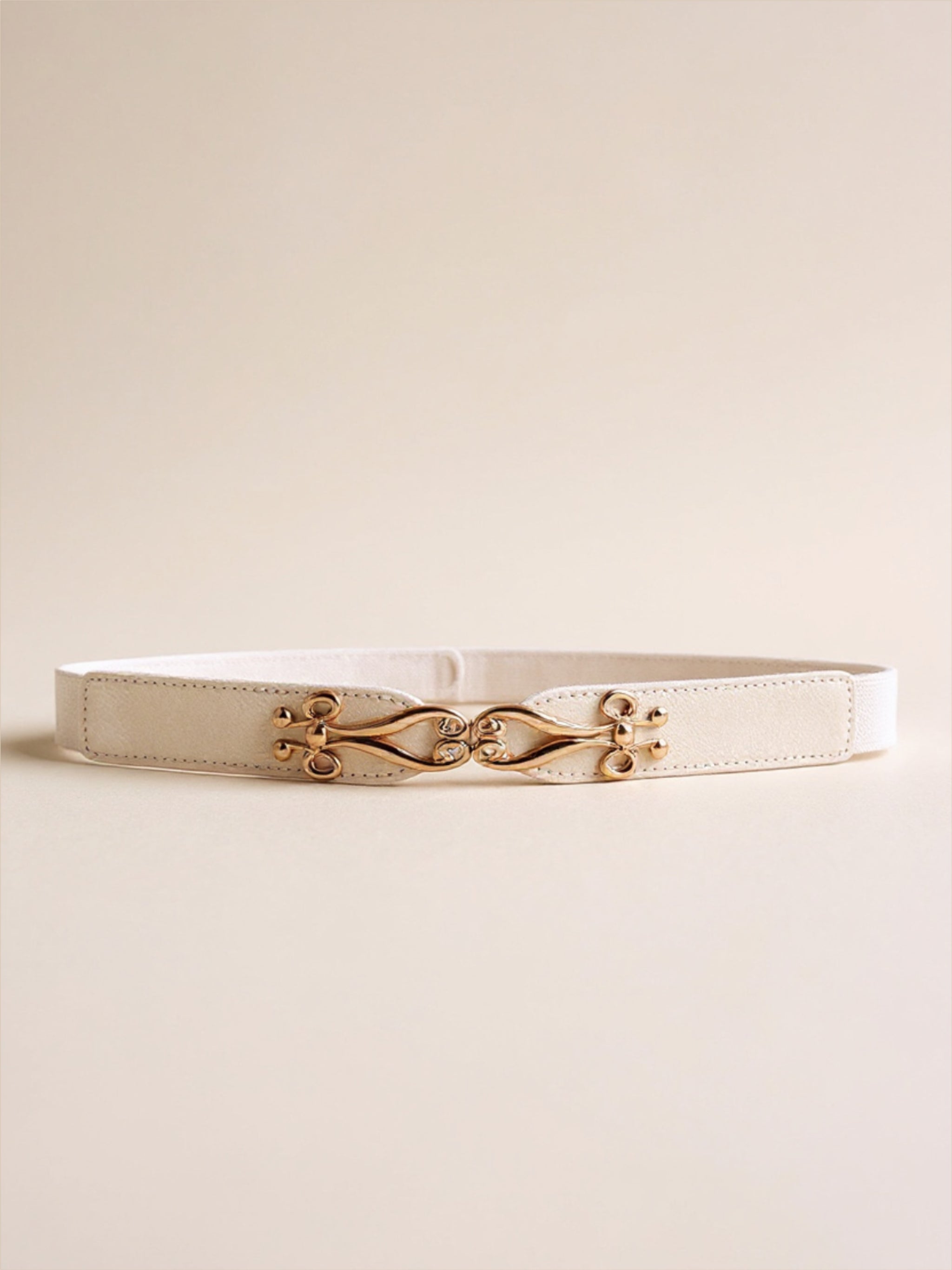Gold Buckle Elastic Belt