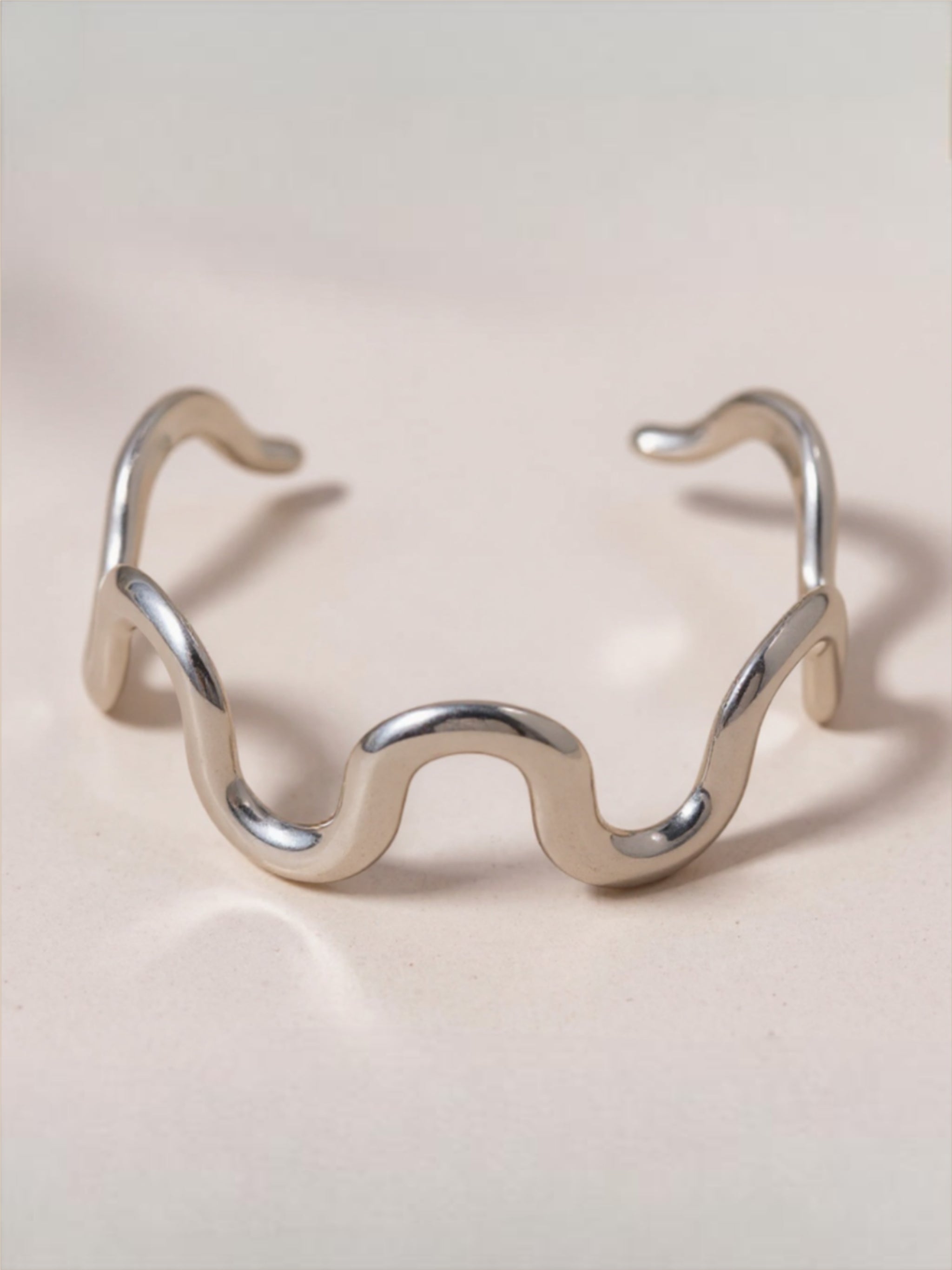 Stainless Steel Wave Shape Bracelet
