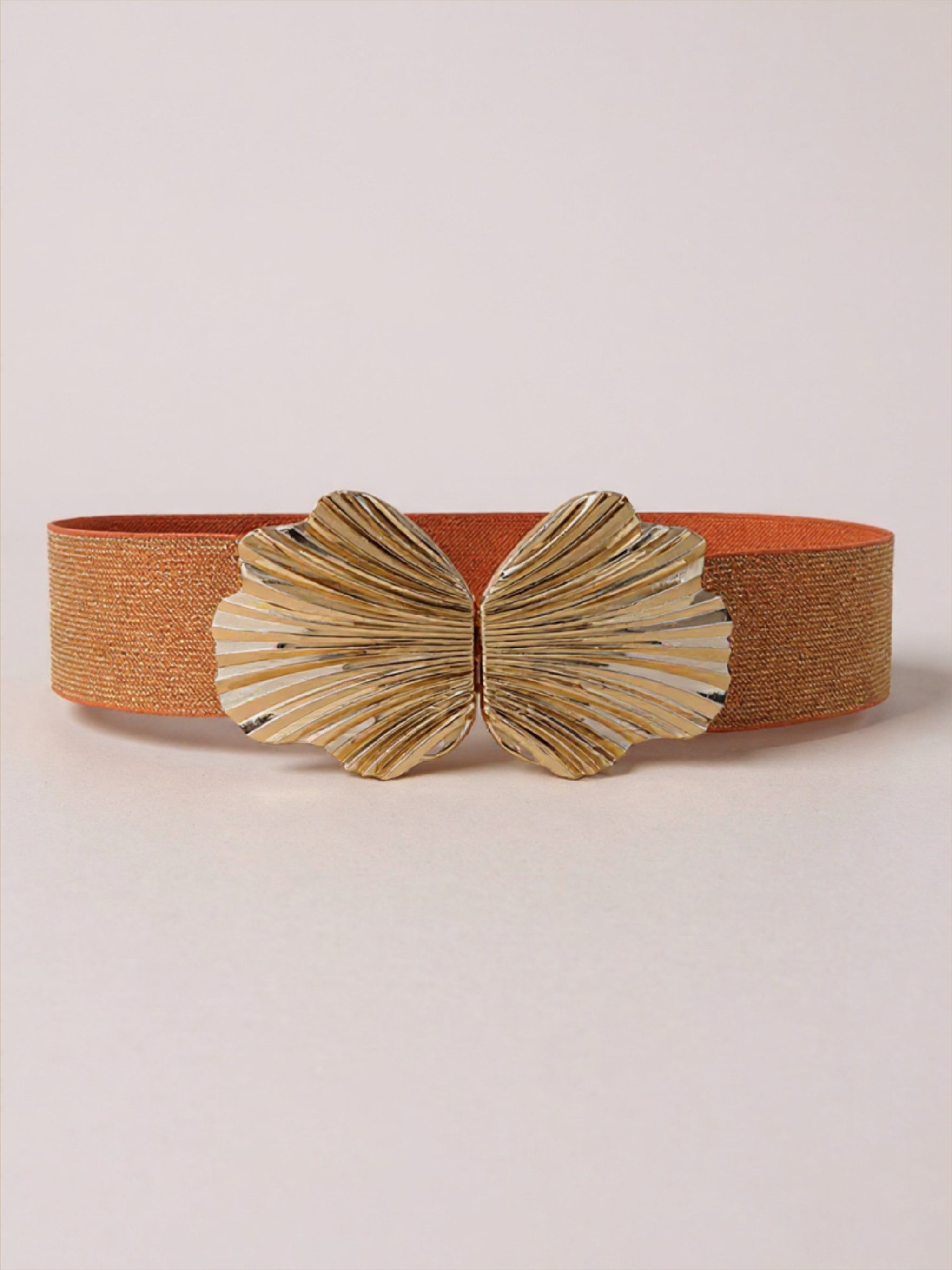 Gold Buckle Elastic Belt