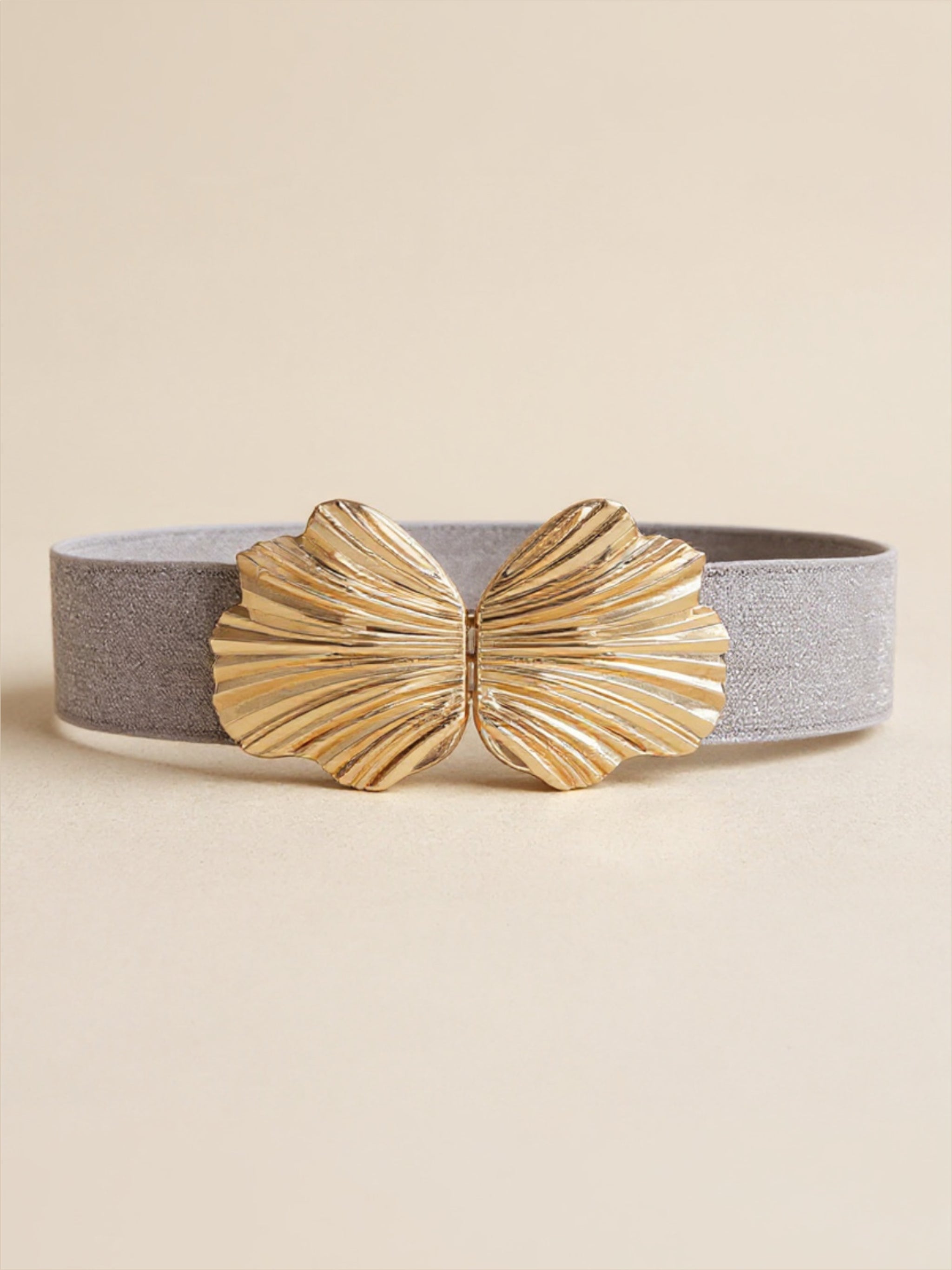 Gold Buckle Elastic Belt