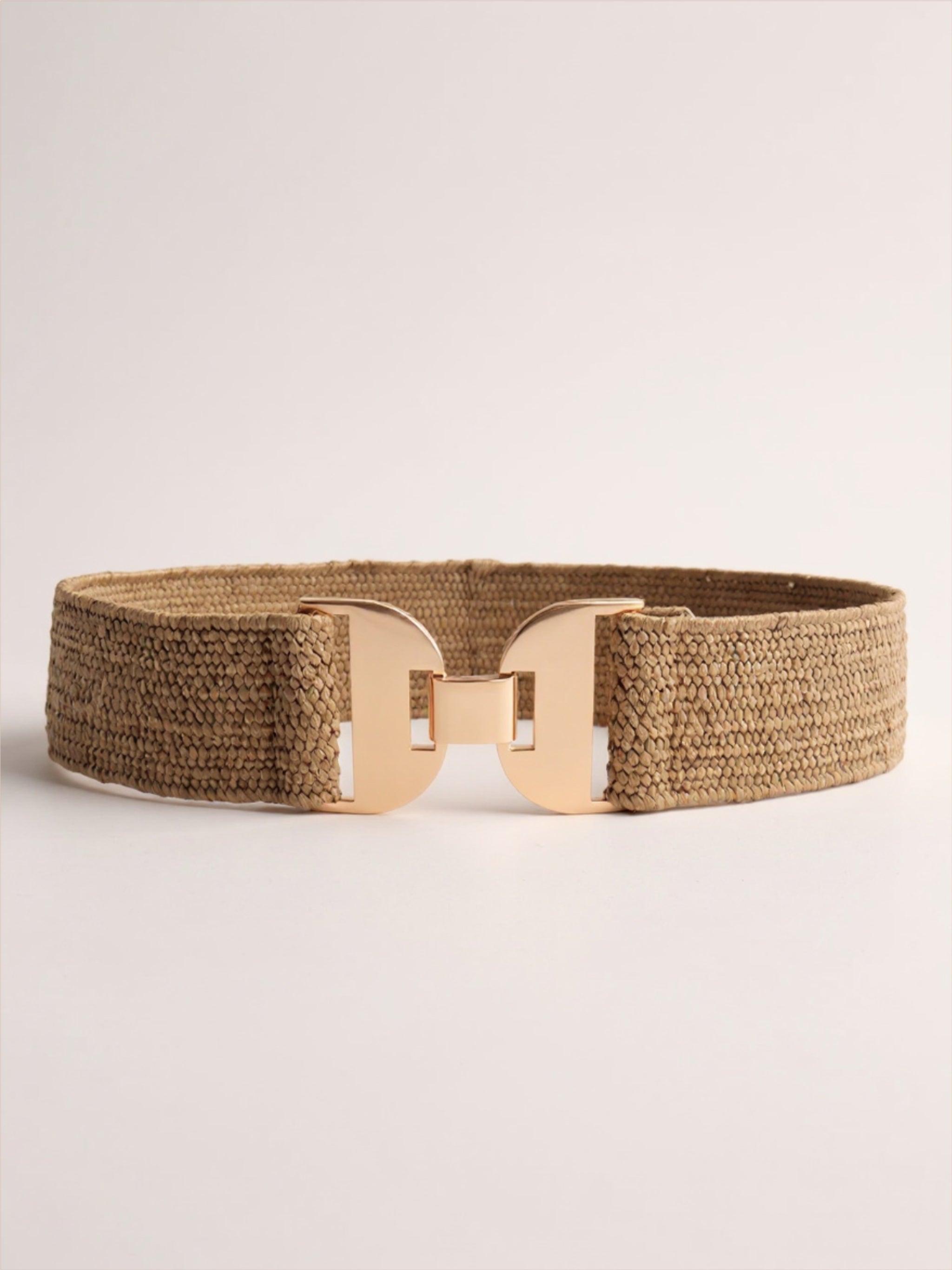 Gold Buckle Elastic Belt