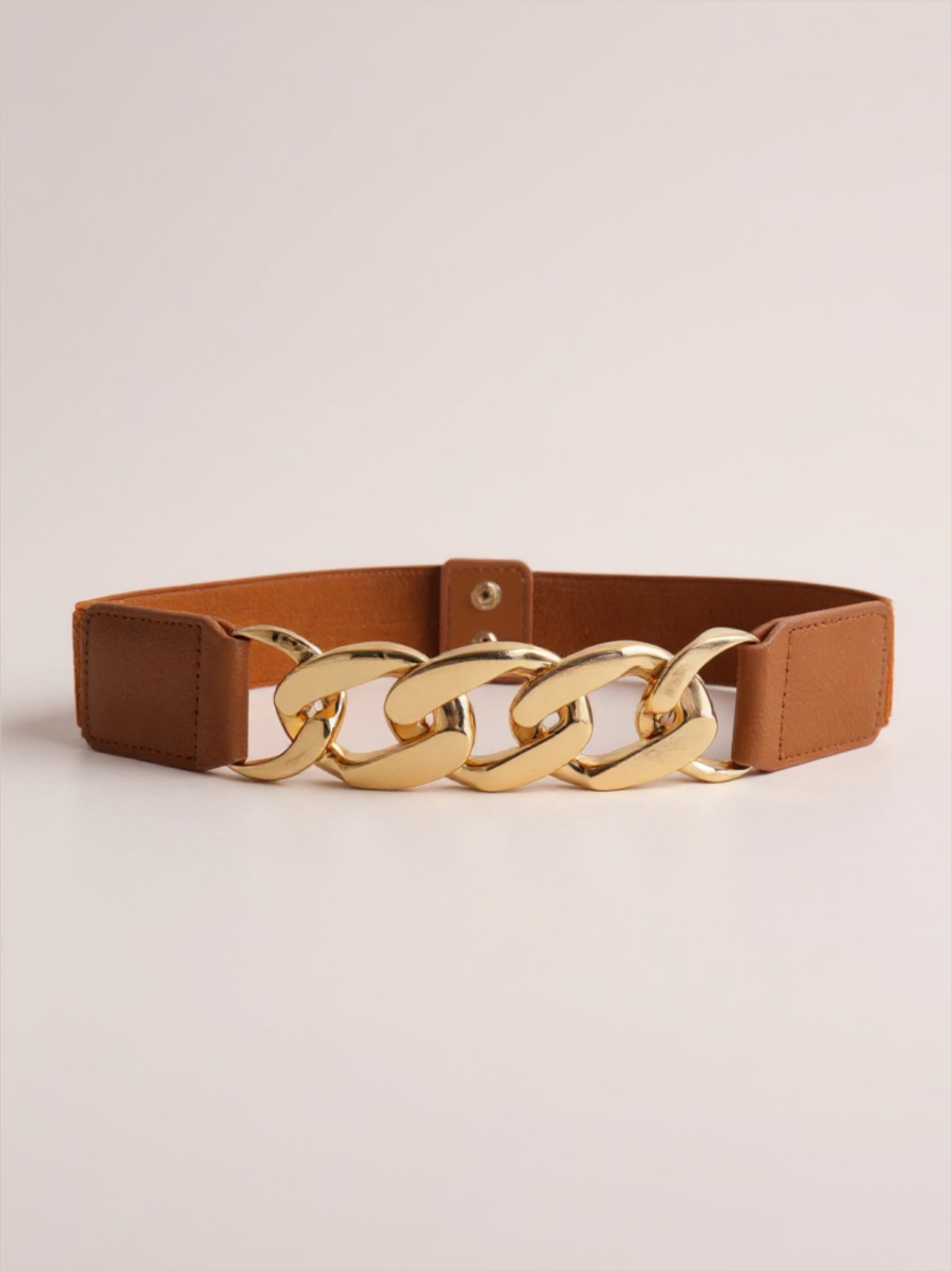 Gold Chain Detailed Elastic Belt