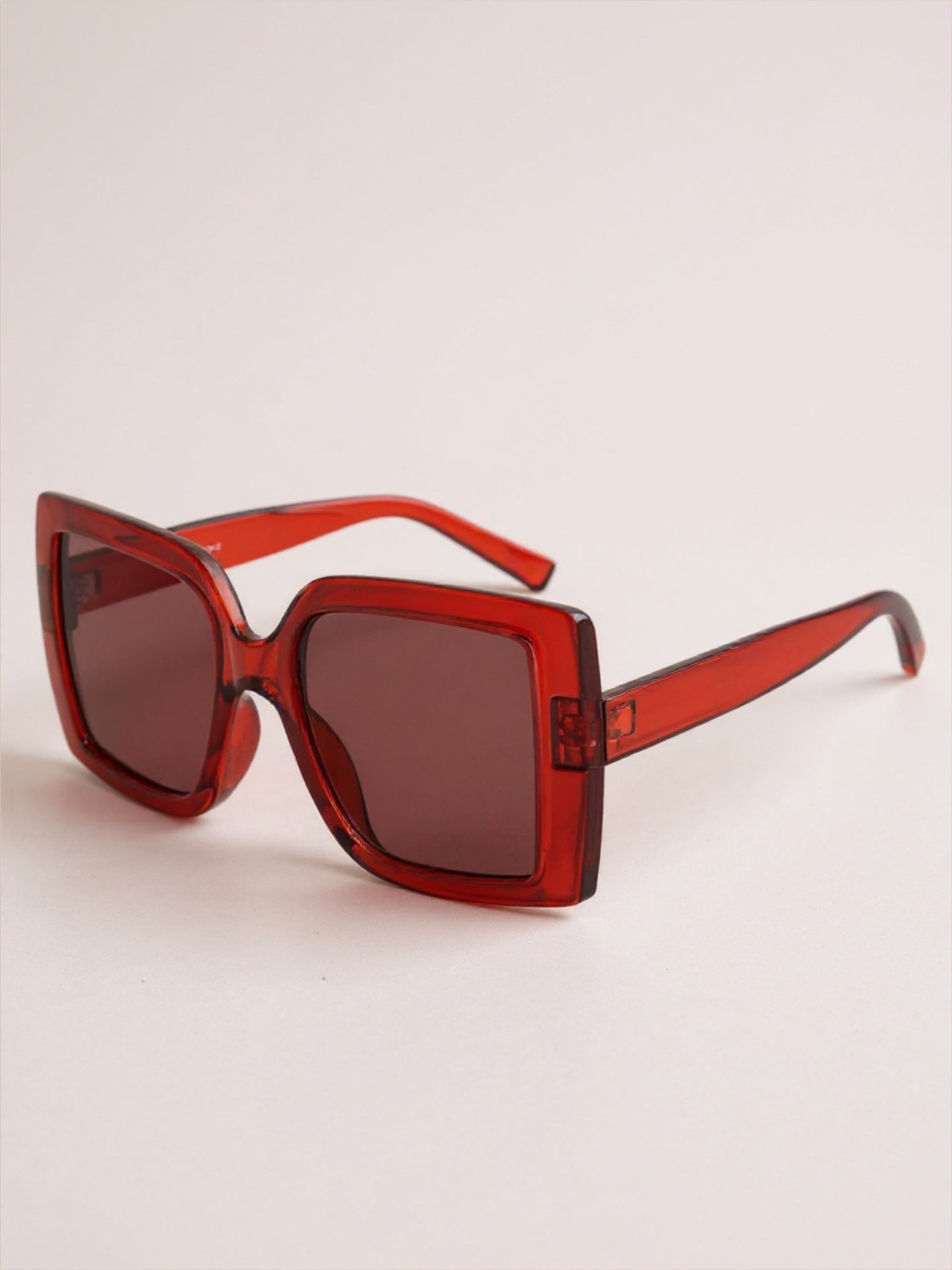 Red Lens Square Sunglasses