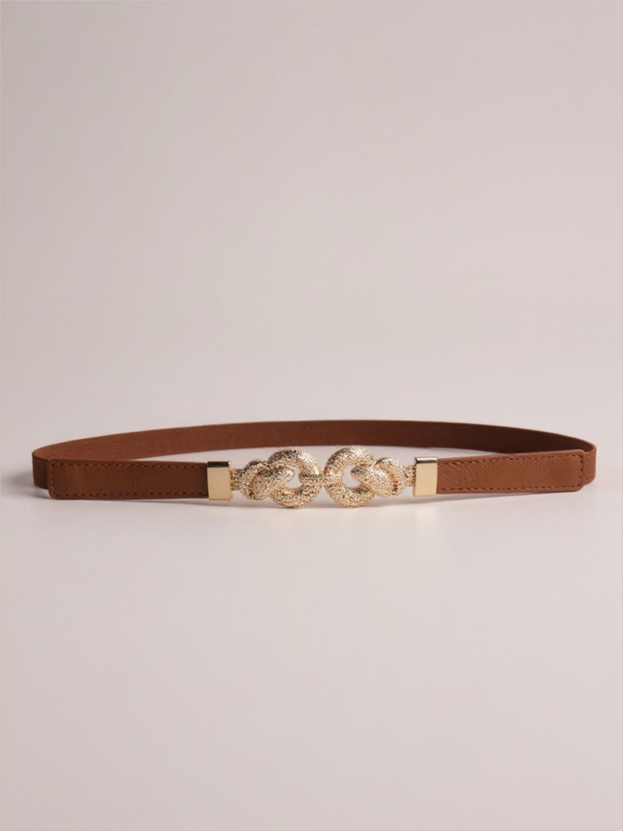 Gold Buckle Vegan Leather Belt