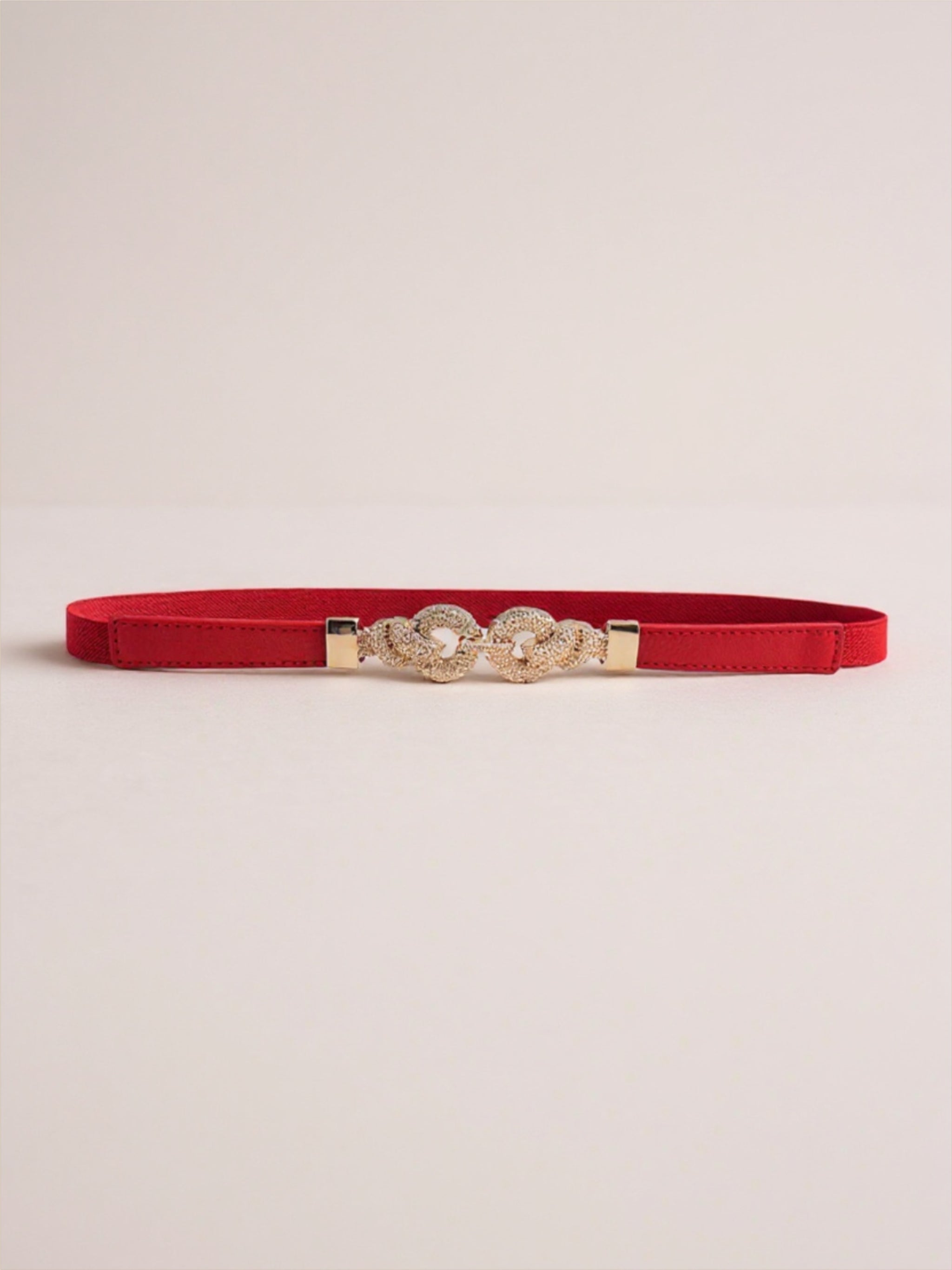 Gold Buckle Vegan Leather Belt
