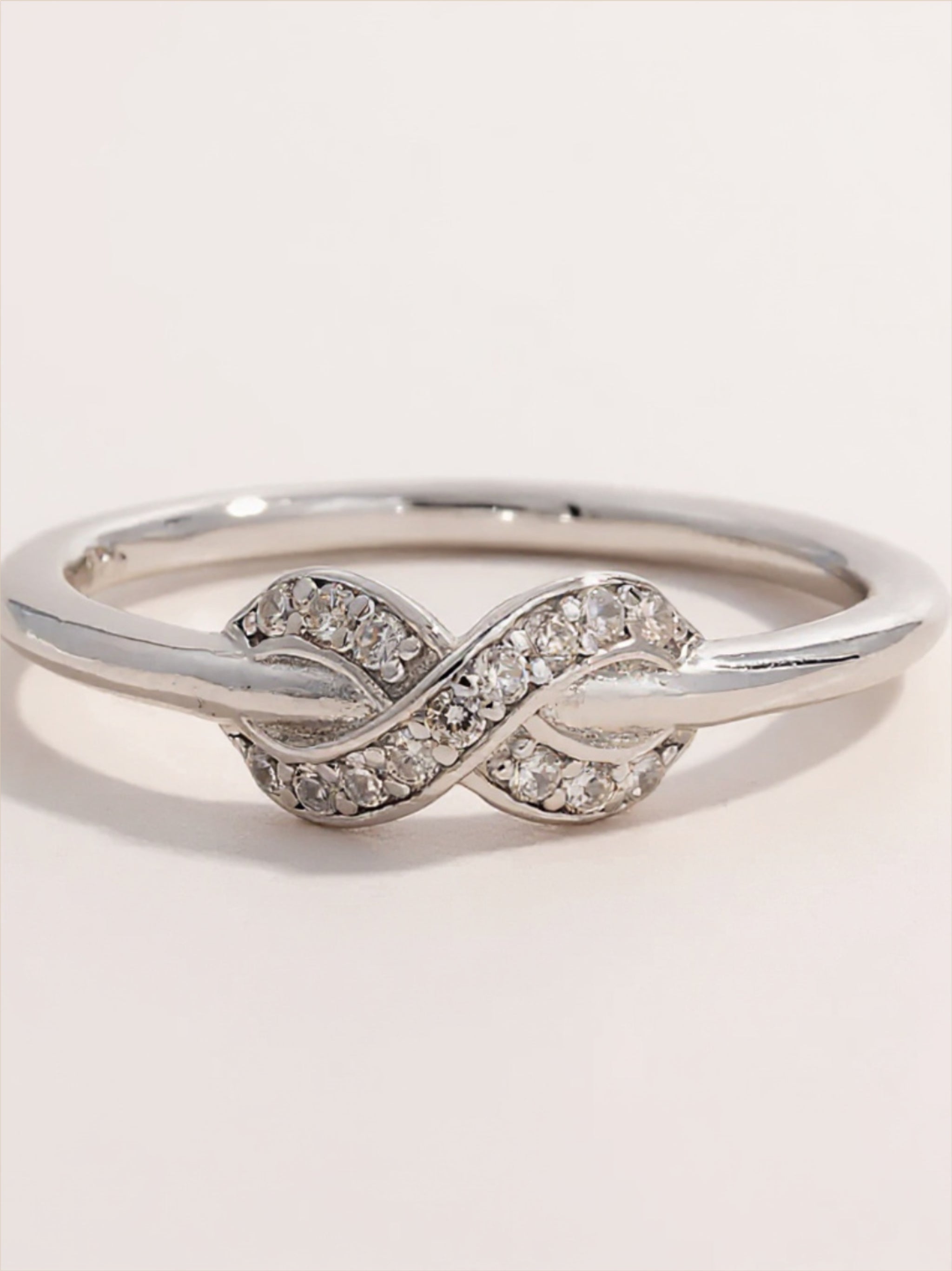 925 Sterling Silver CZ Geometric Ring