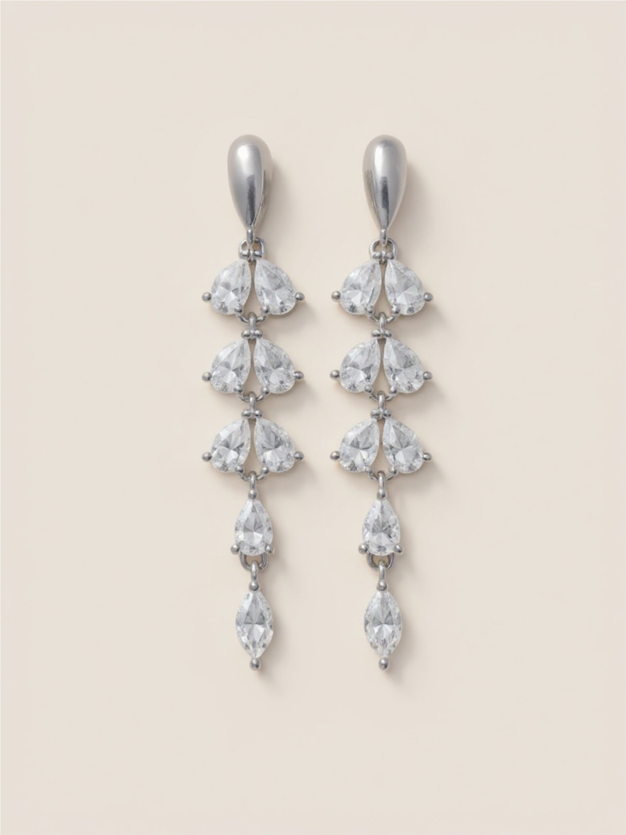 6 Carat Moissanite 925 Sterling Silver Leaf Earrings
