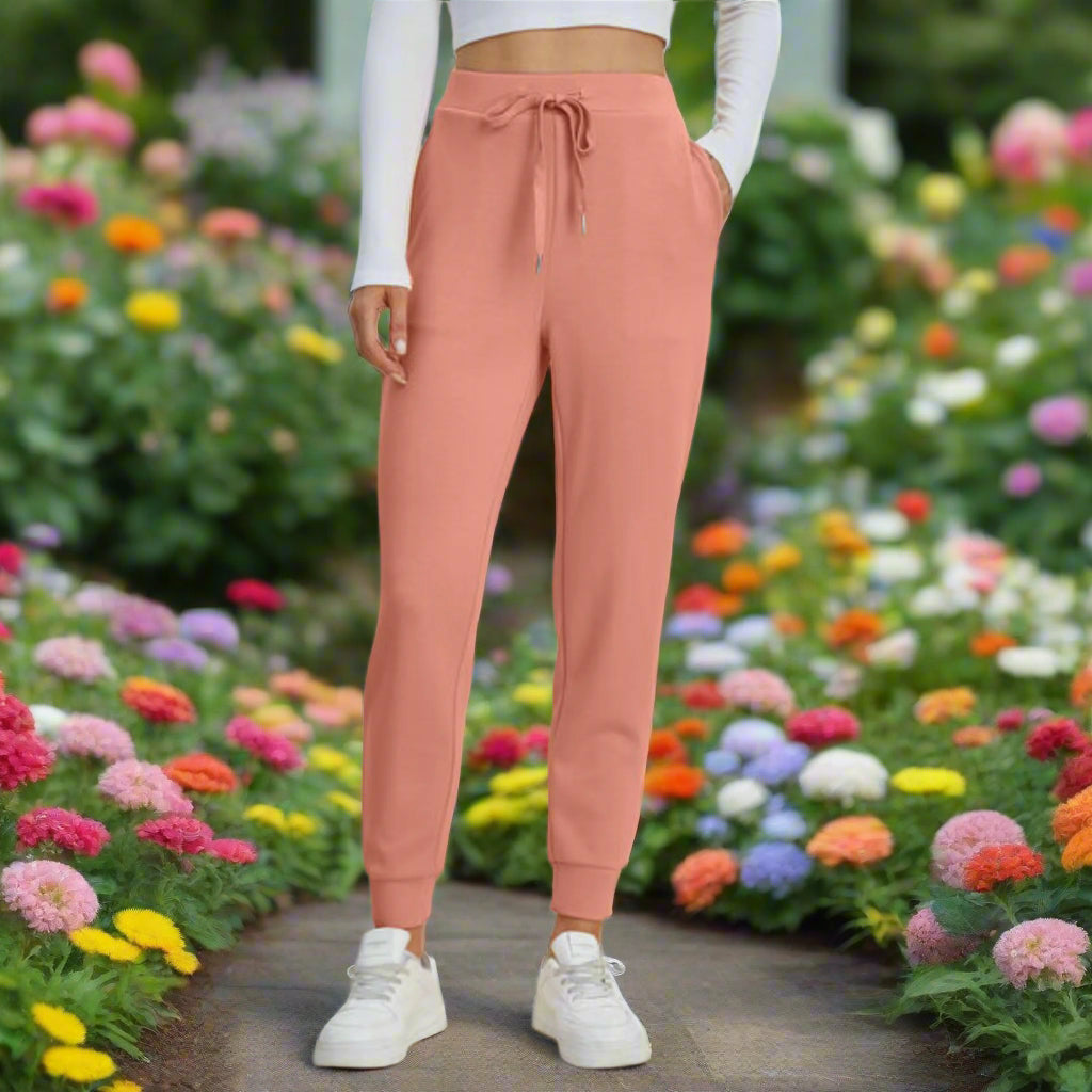 Drawstring High Waist Joggers
