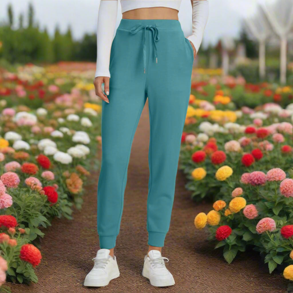 Drawstring High Waist Joggers