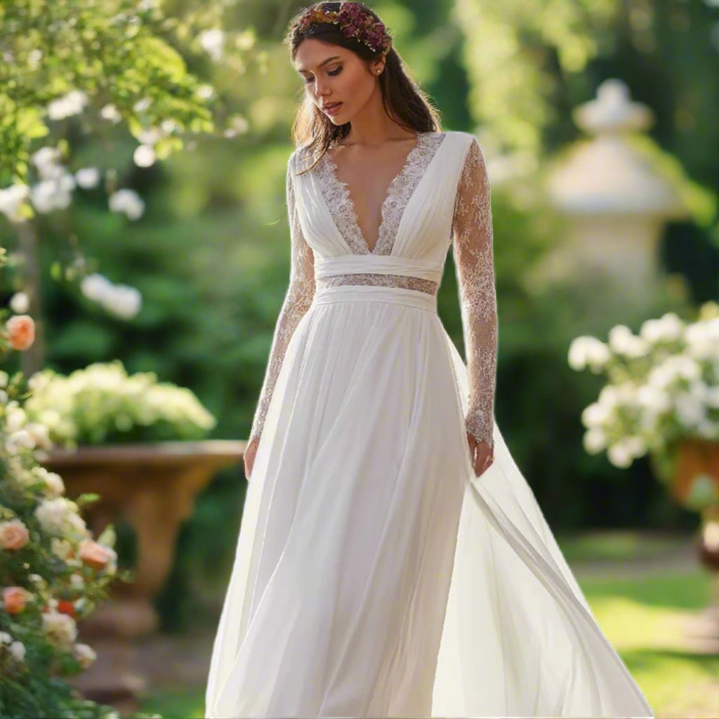 Lace A Line Wedding Dress
