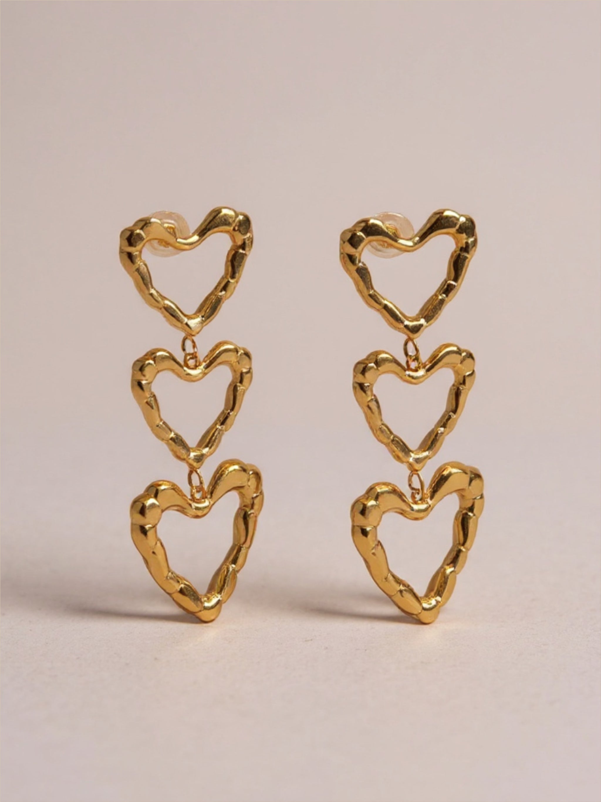 Titanium Steel Heart Earrings
