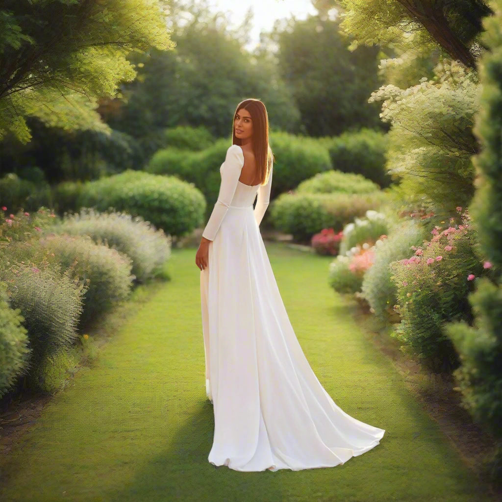 Full Sleeves Sweetheart Mermaid Bridal Gown