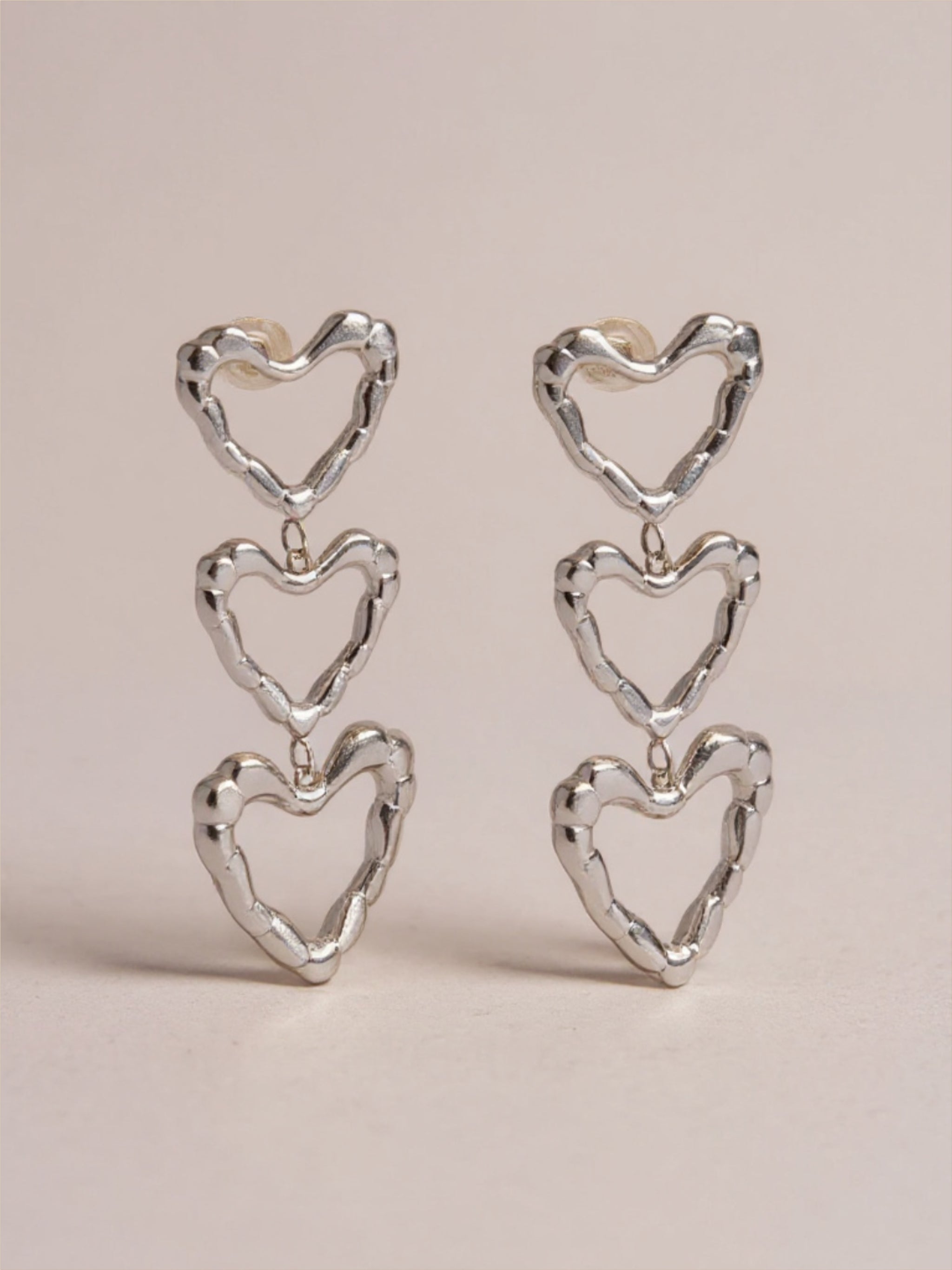Titanium Steel Heart Earrings