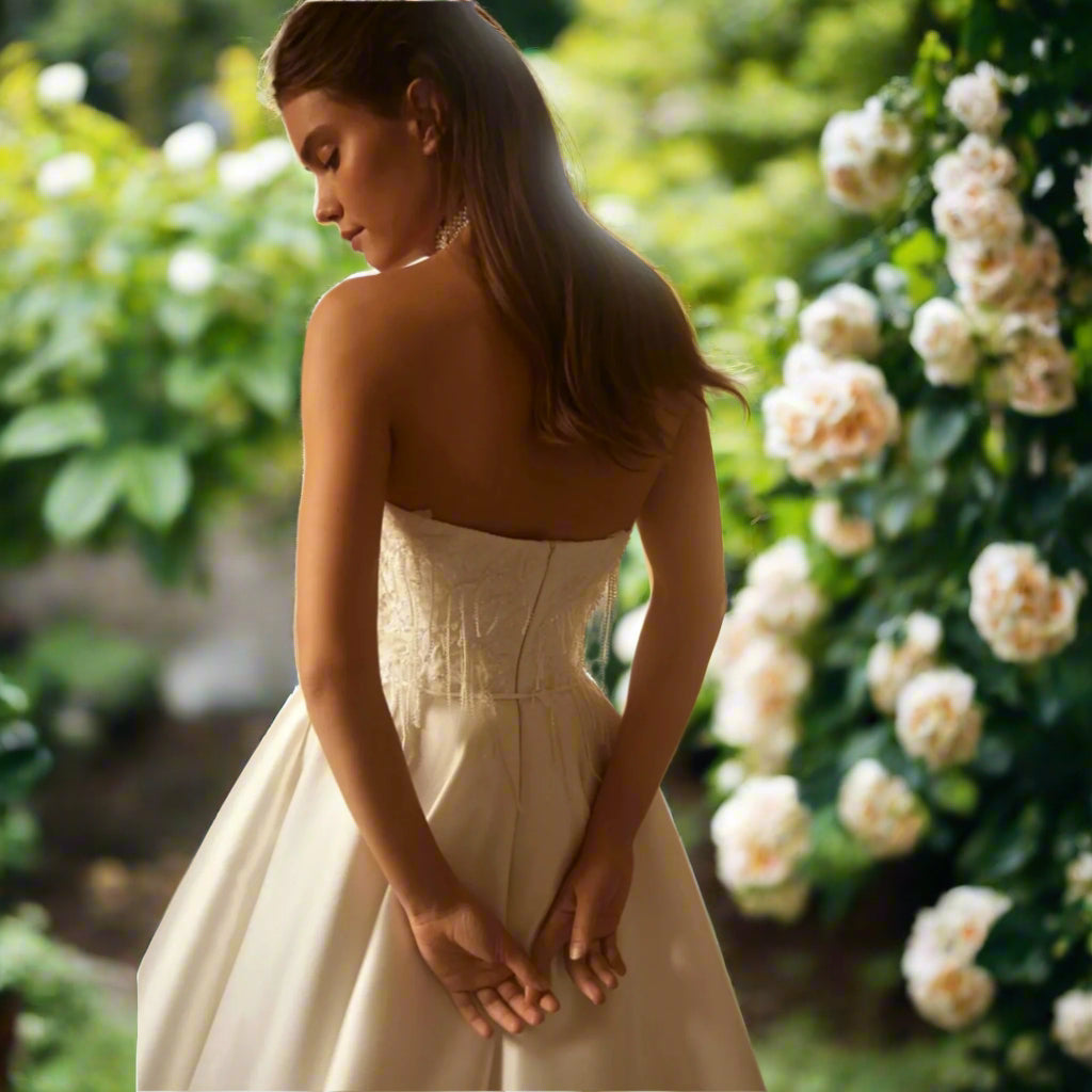 Satin Strapless Wedding Dress