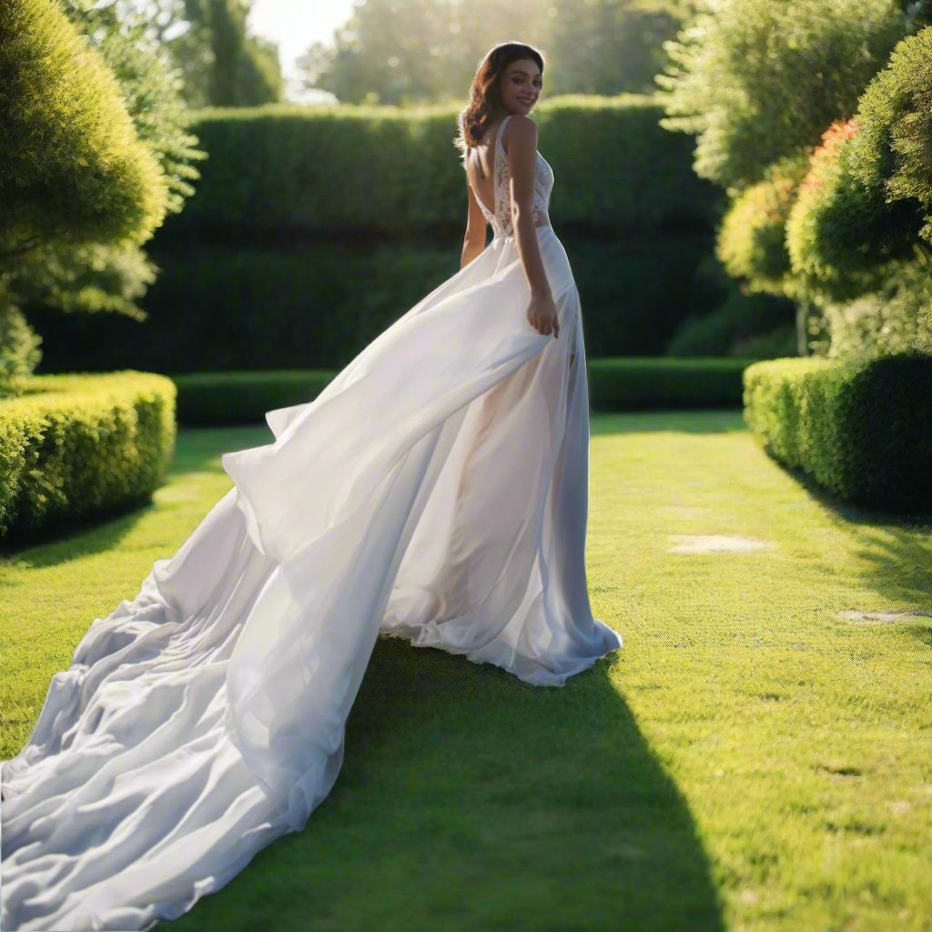A-Line Sleeveless Bridal Gown