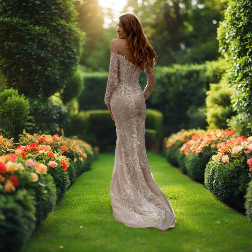 Off The Shoulder Mermaid Lace Wedding Dress