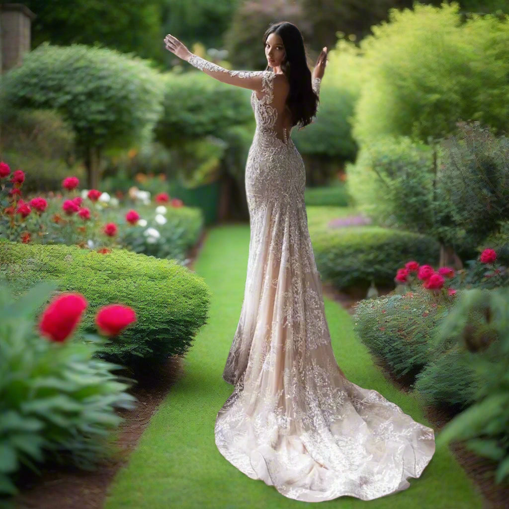 Long Sleeve Mermaid Wedding Dress