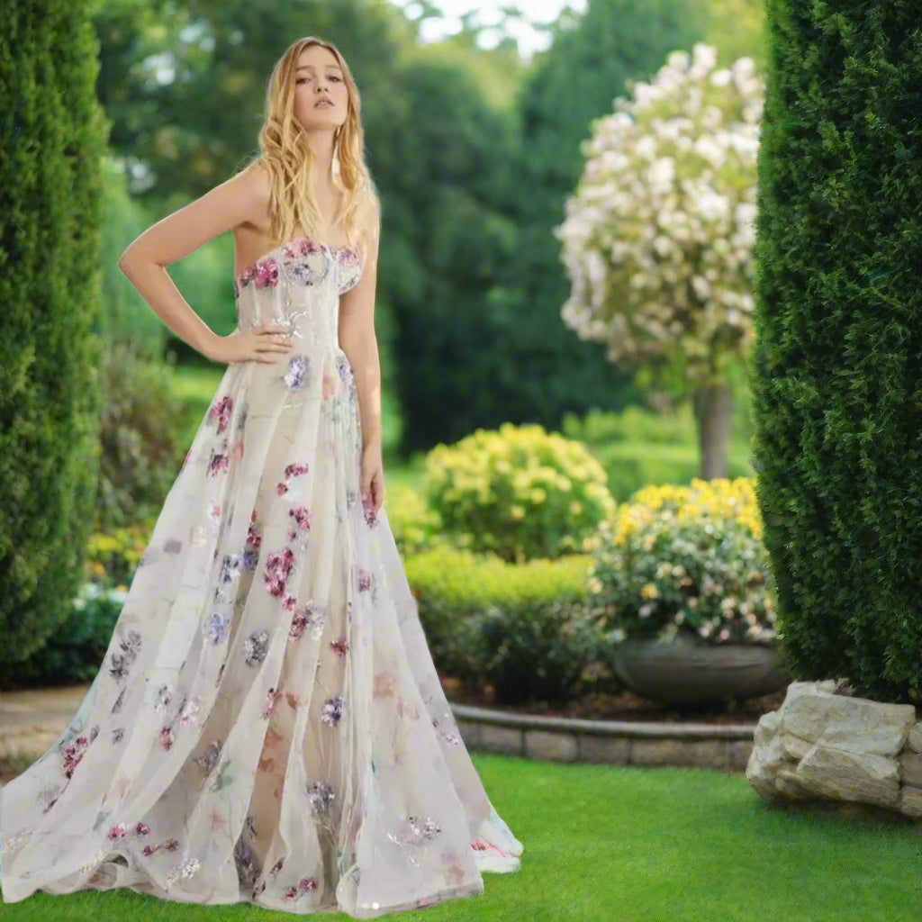 Flower Sweetheart Wedding Dresses