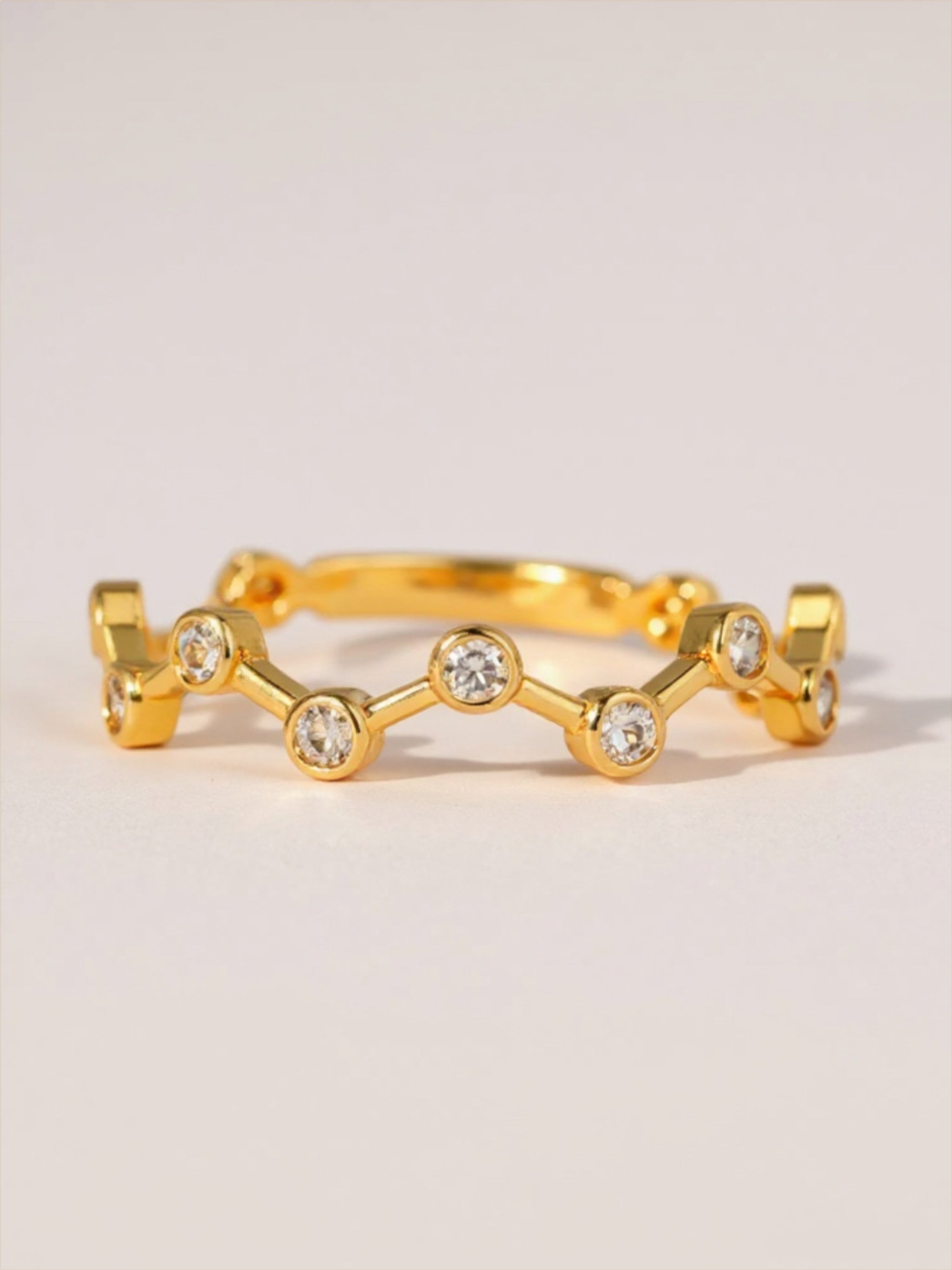 18K Gold Vermeil CZ Ring