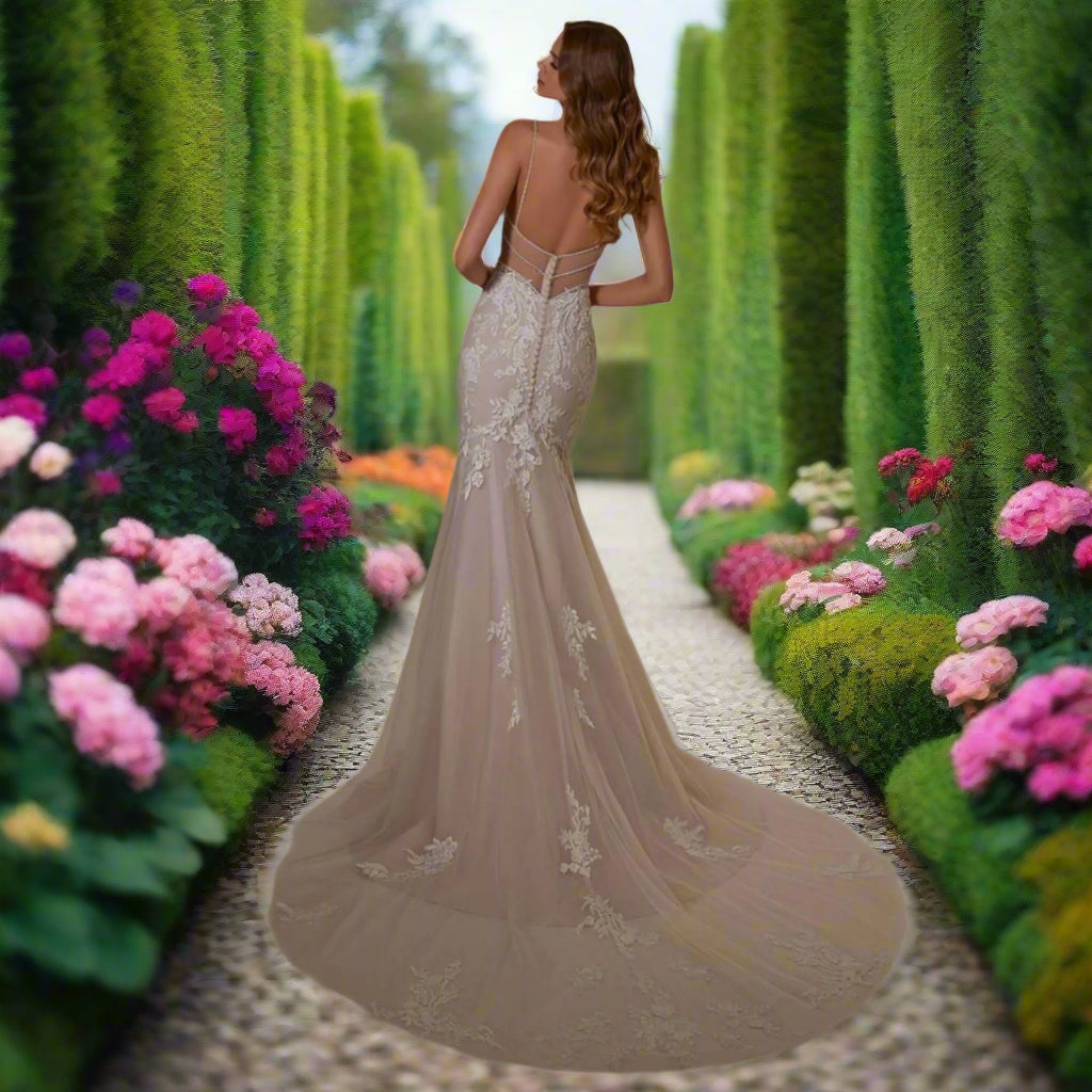 Lace & Tulle Mermaid Wedding Dress
