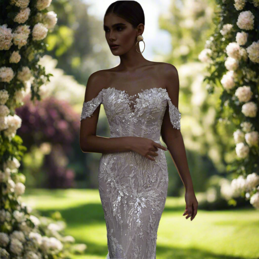 Corset Bridal Dress With Detachable Train