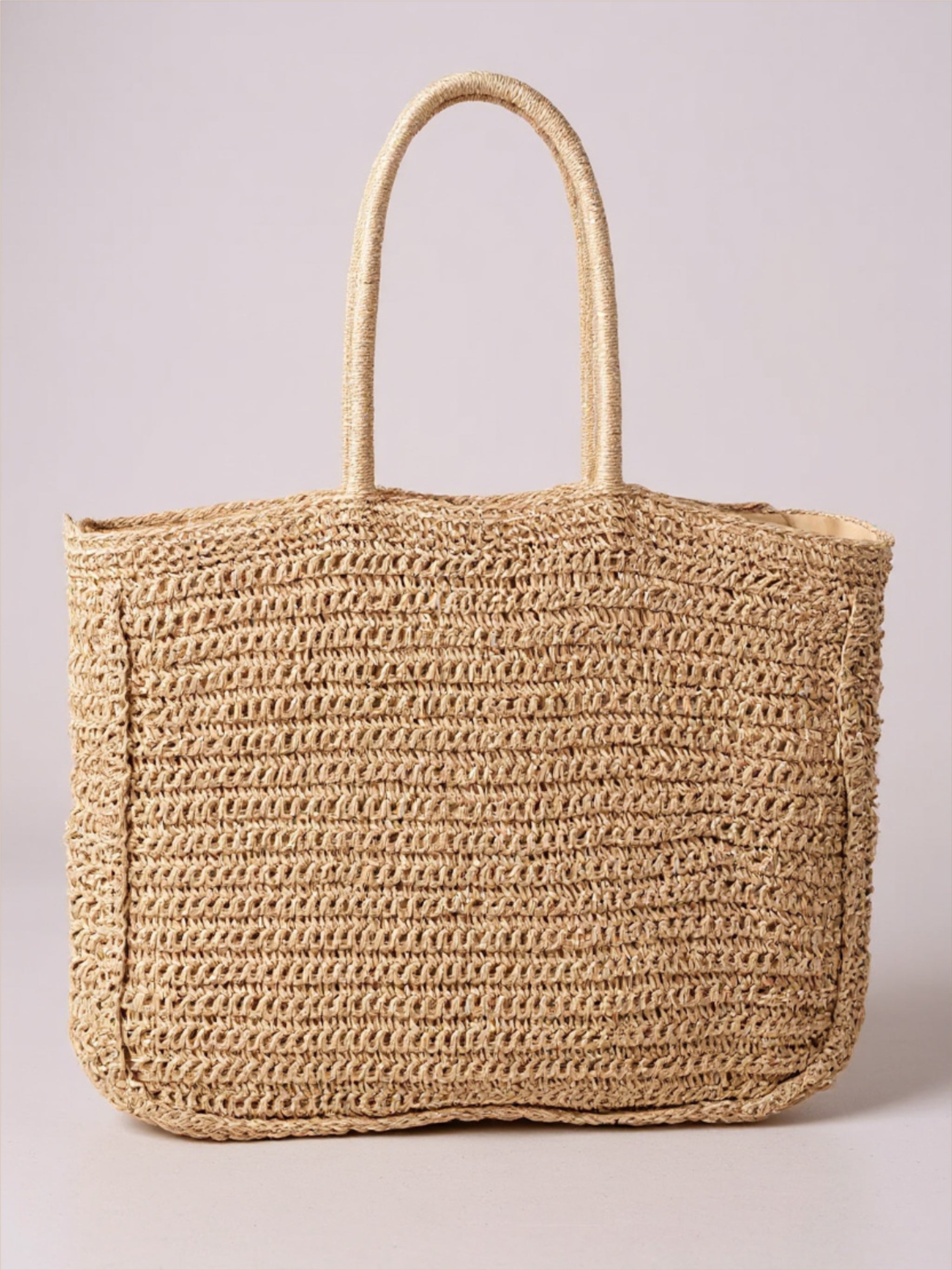 Flower Braided Tote Bag