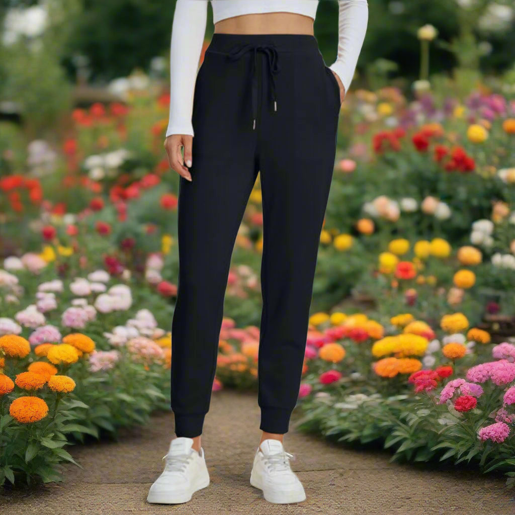 Drawstring High Waist Joggers