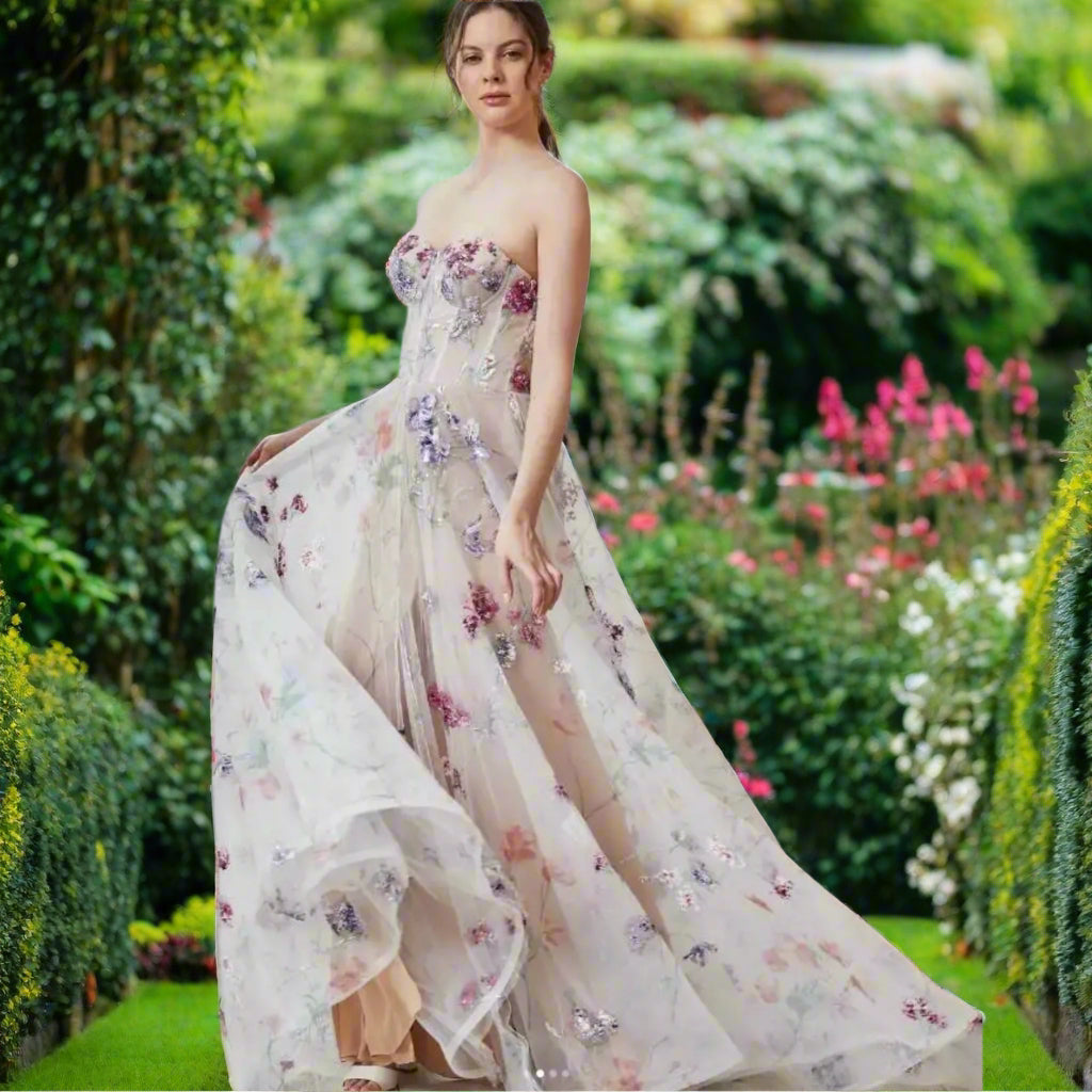 Flower Sweetheart Wedding Dresses