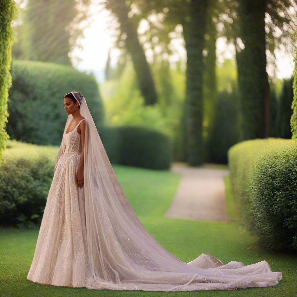 Pearl Beaded Lace Bridal Gown