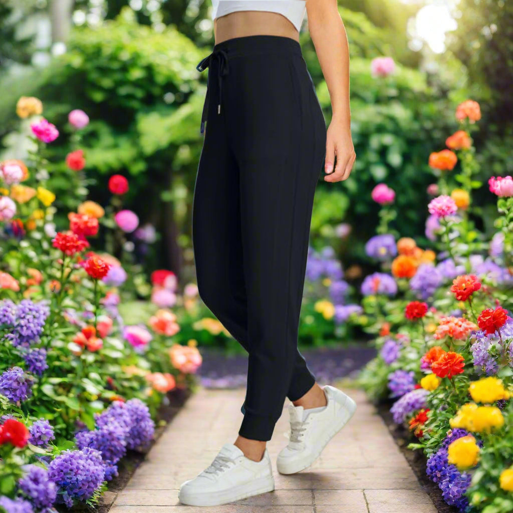 Drawstring High Waist Joggers